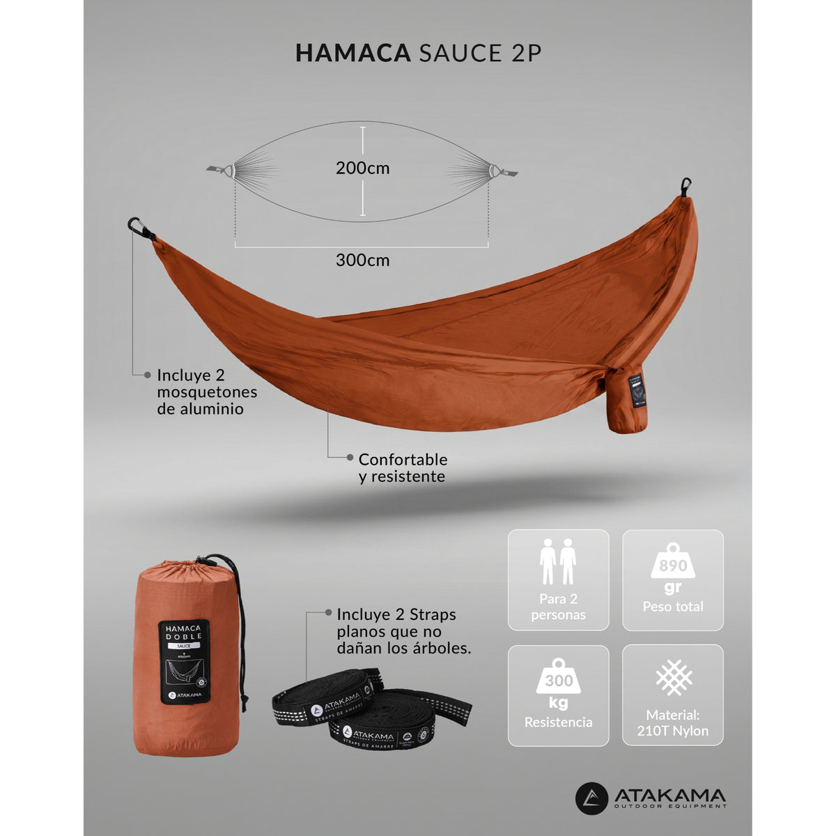 Hamaca Doble Sauce Burdeo