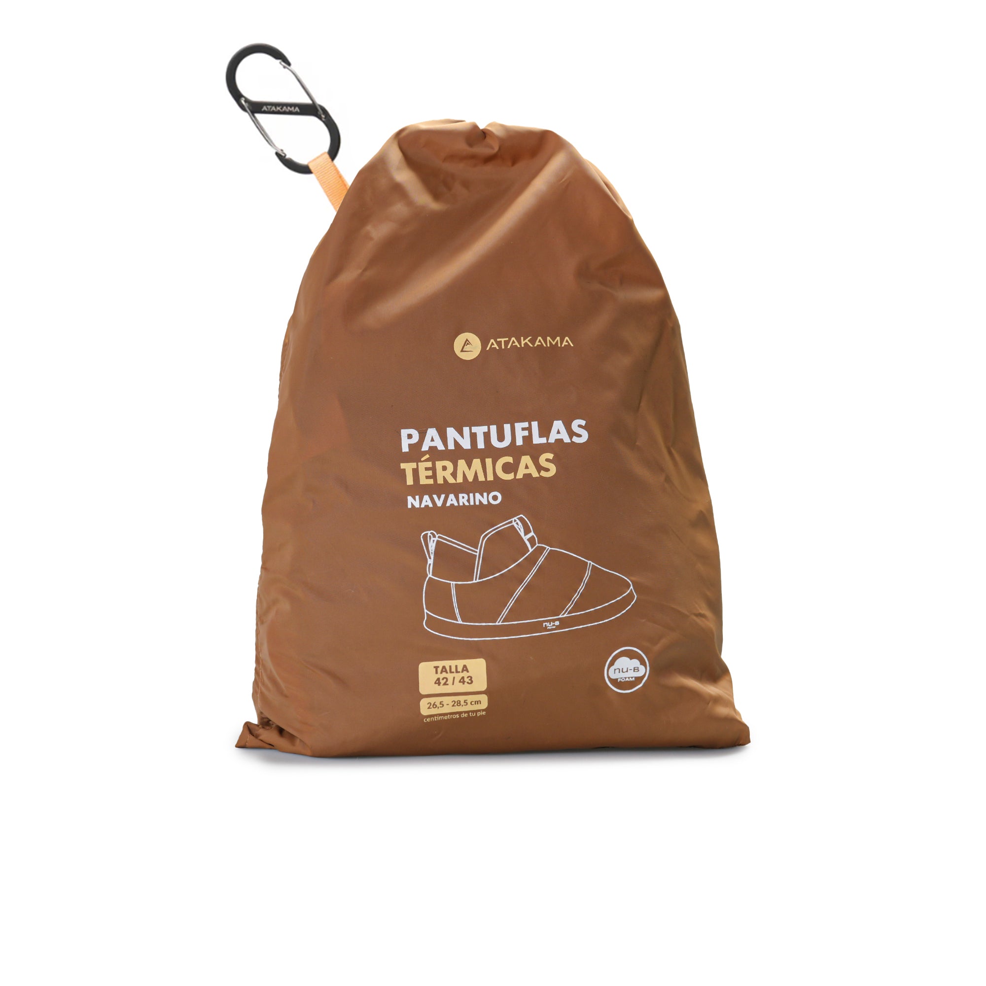 Pantuflas térmicas Navarino Nu-B Foam Café Caramelo
