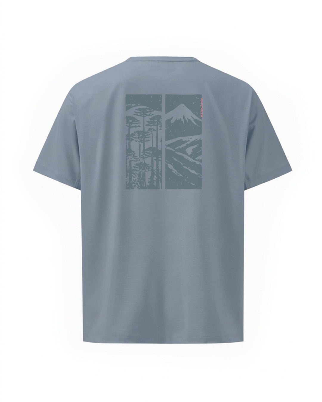 Polera Algodón Manga Corta Conguillío Textura Azul