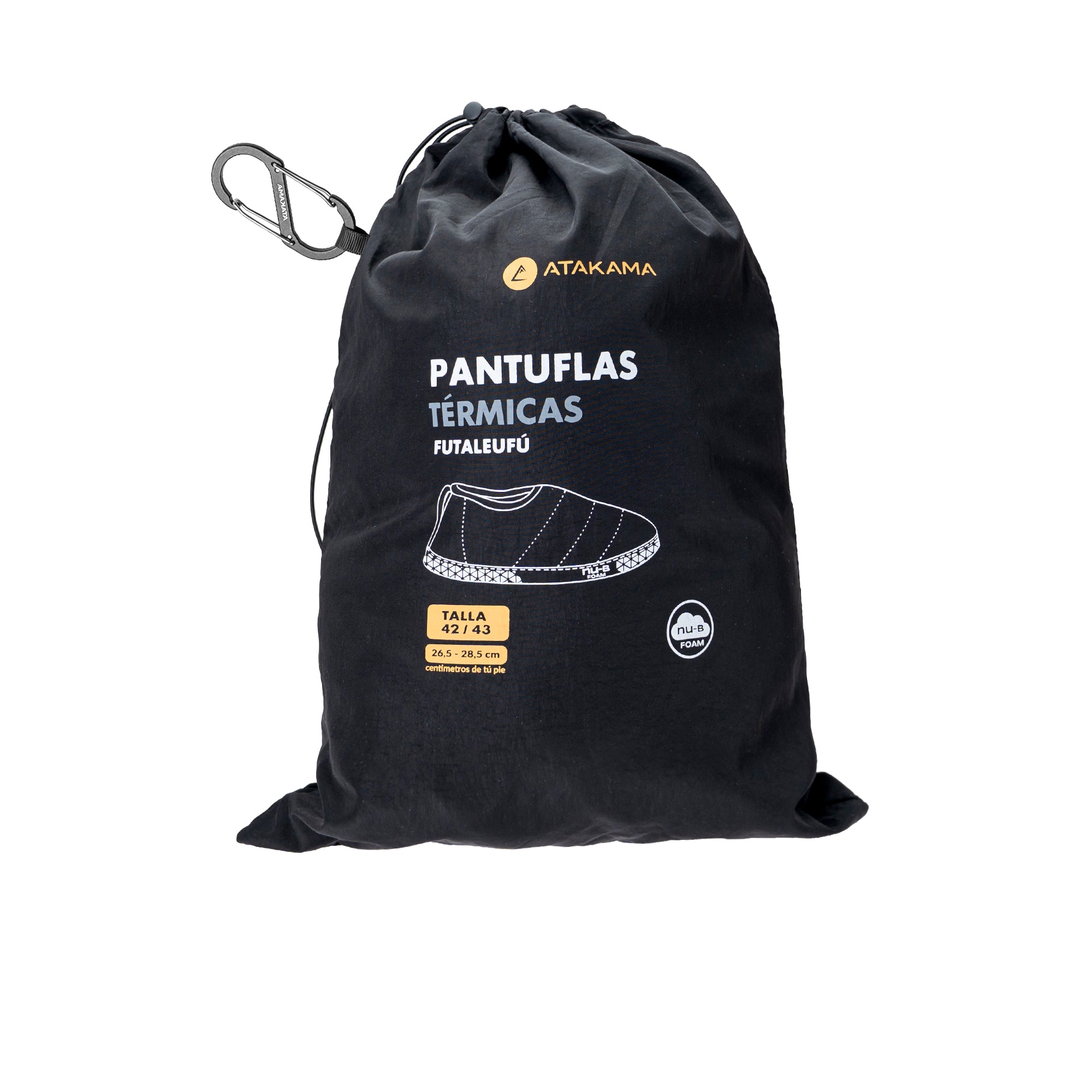 Pantufla térmica Futaleufú FLEX Nu-B Foam Negro Gris