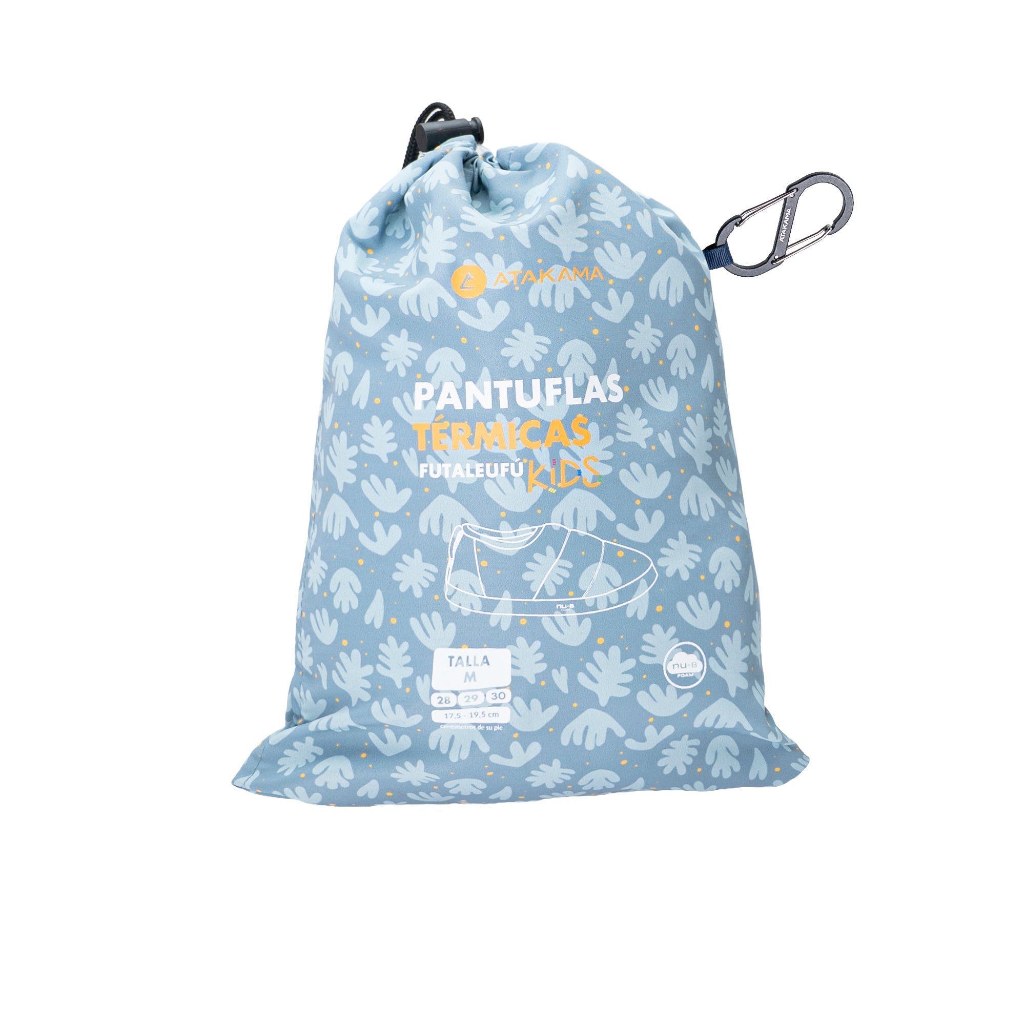 Pantuflas térmicas Futaleufú Niños SOFT Nu-B Foam celeste Print