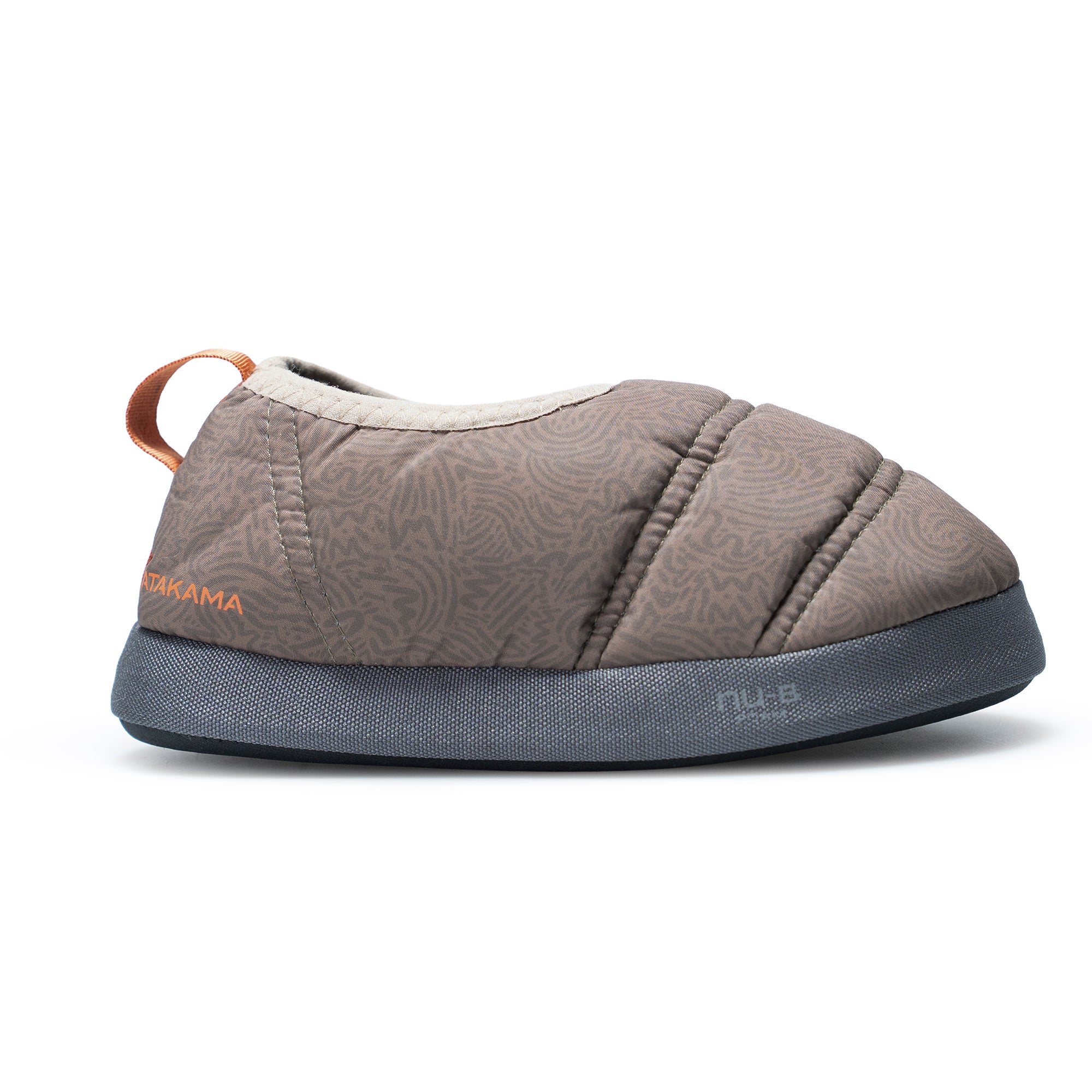 Pantuflas térmicas Futaleufú Niños SOFT Nu-B Foam Beige Verde Musgo Print