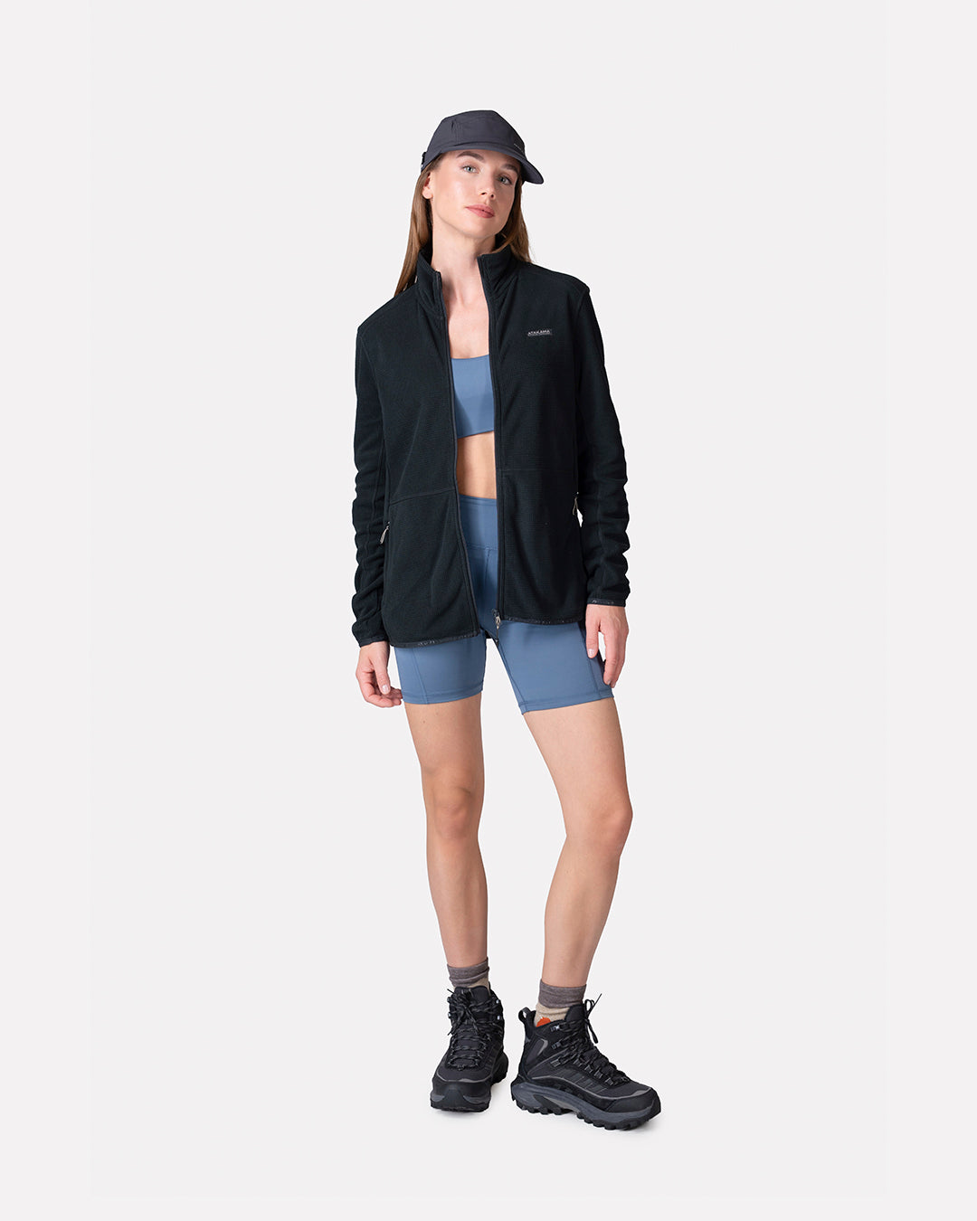 Polar Fleece Deportivo Terra Full Zip Mujer Negro