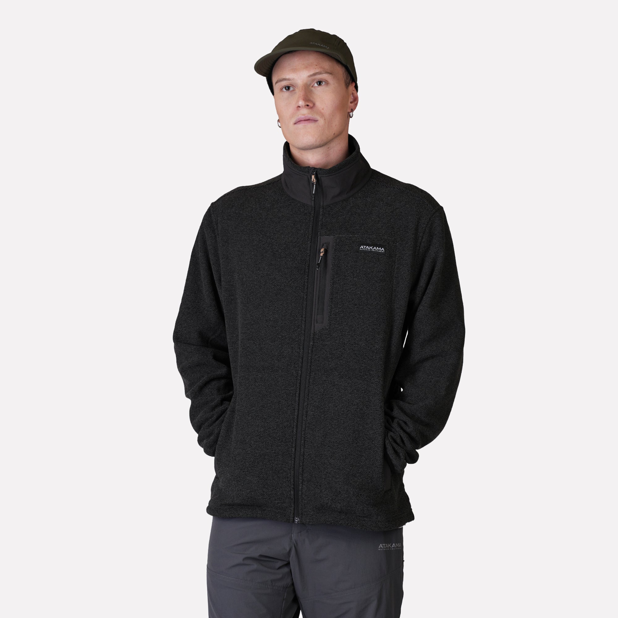 Polar Texturado Hombre Ventisquero Full Zip Gris