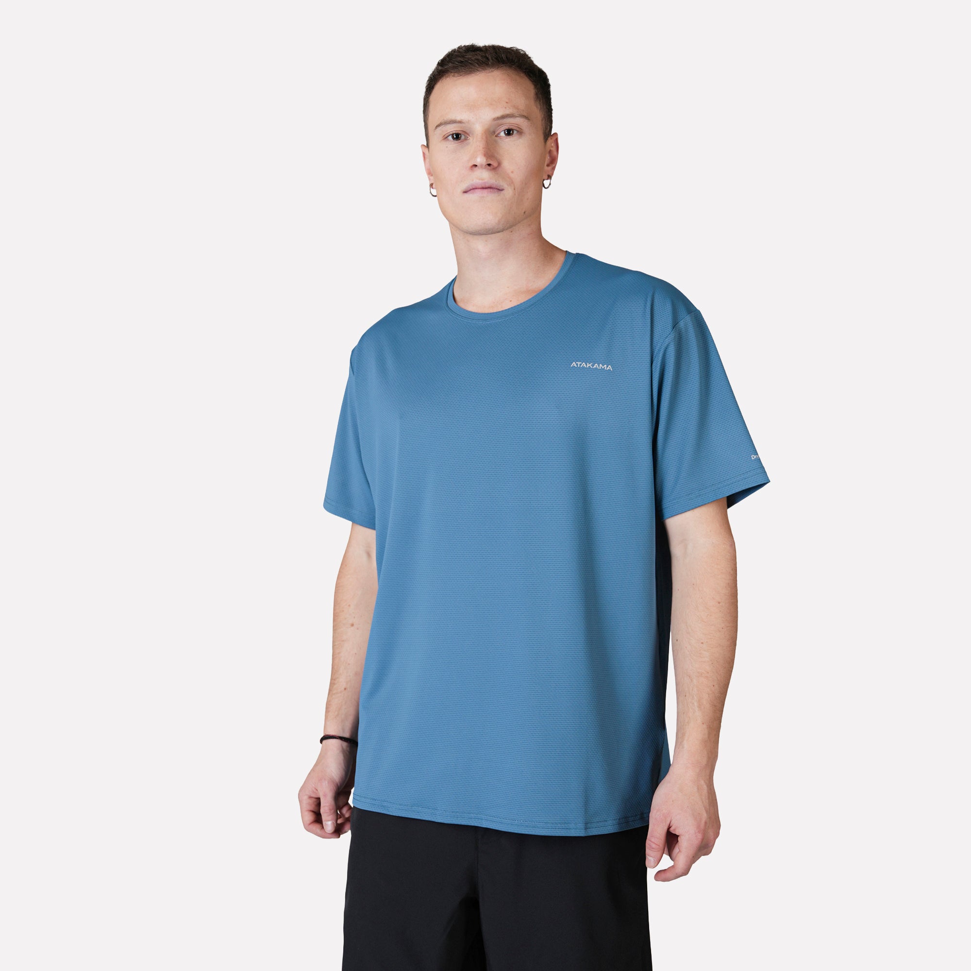 Polera deportiva Hombre Dinámica Dry Core Azul