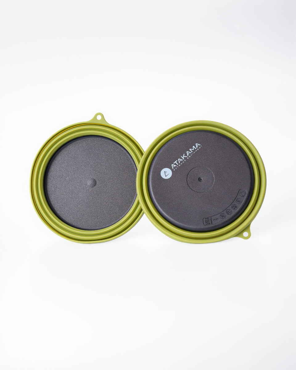 Set 2 Bowls compactables + Cubiertos Avellana - Atakama Outdoor