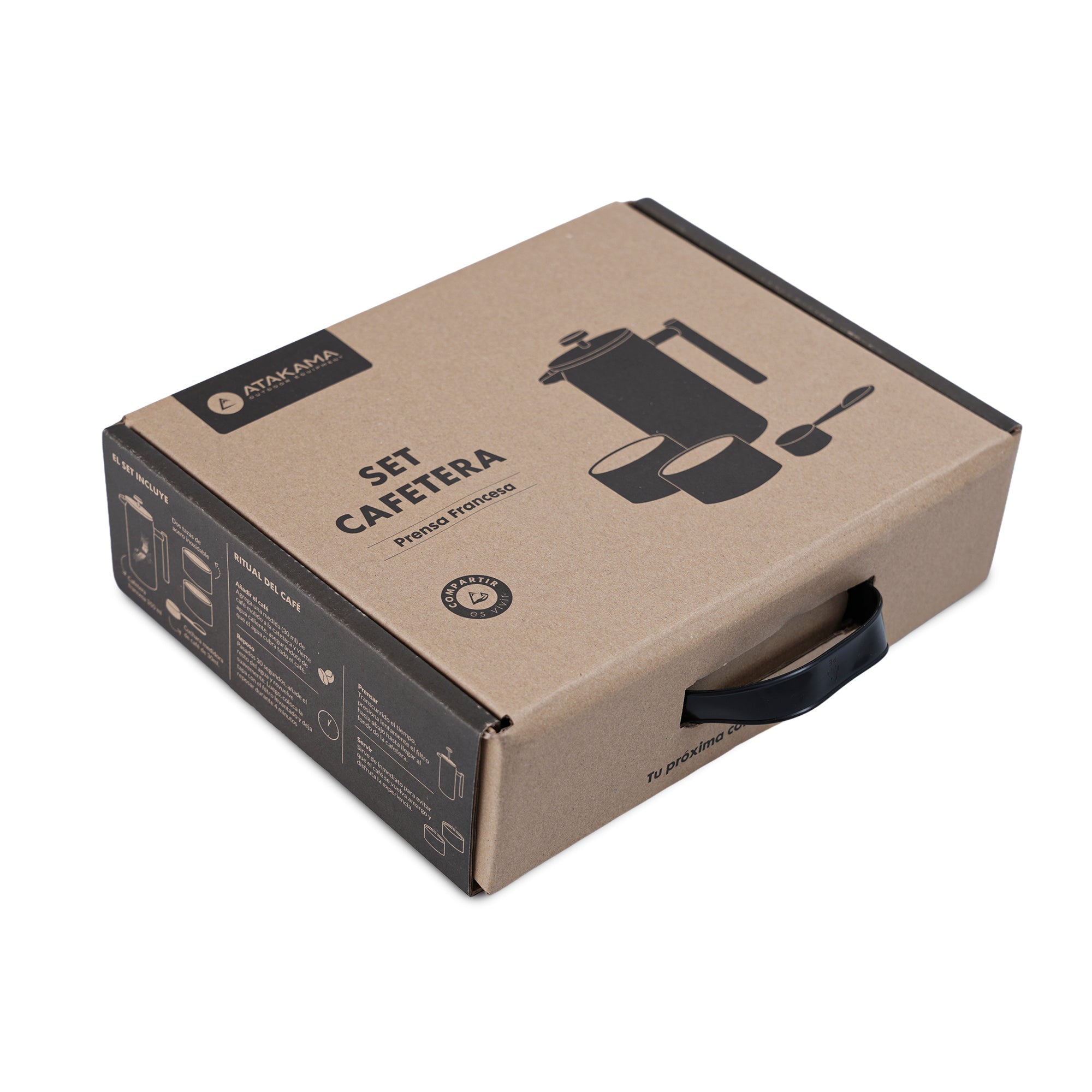 Set Cafetera + 2 vasos Térmicos Cóndor Andino Negro 350 ml