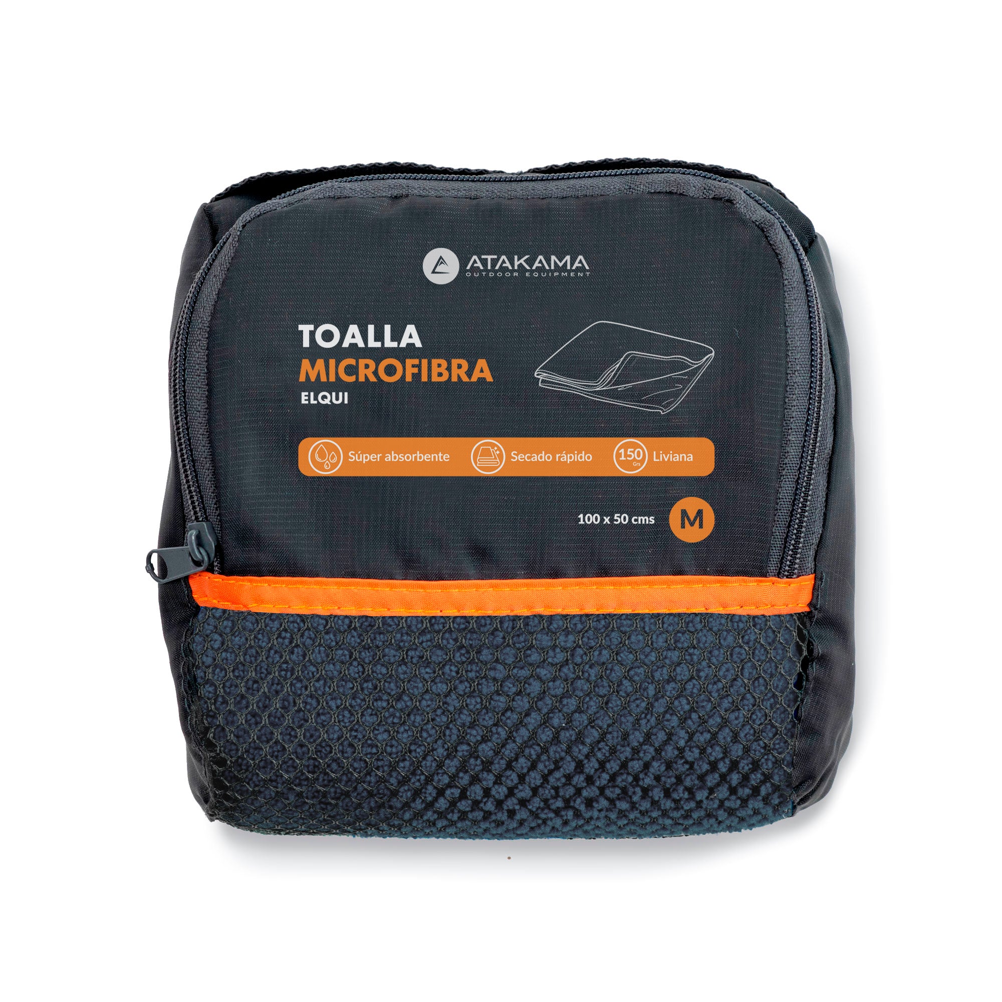Toalla microfibra Elqui M Azul