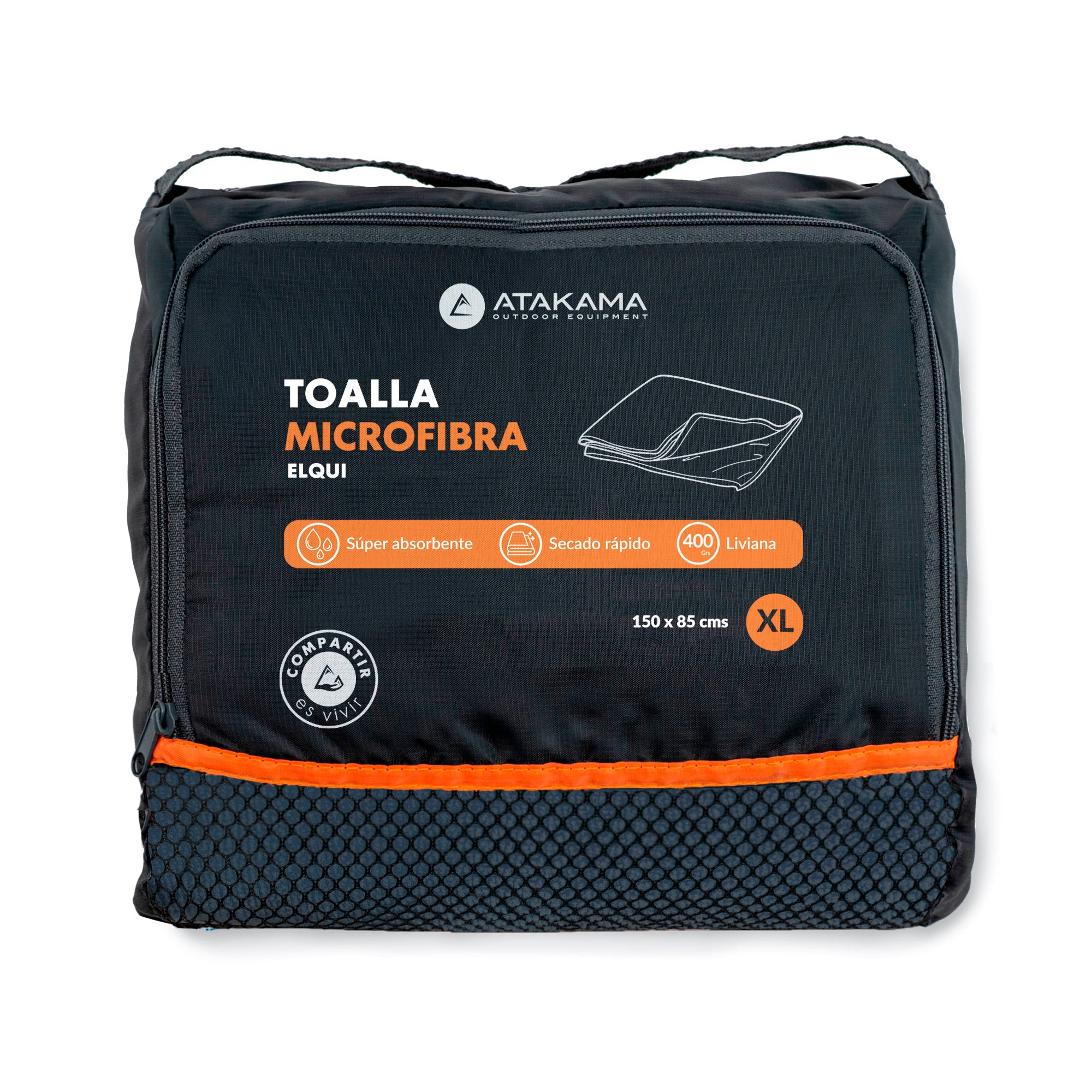 Toalla microfibra Elqui XL Azul