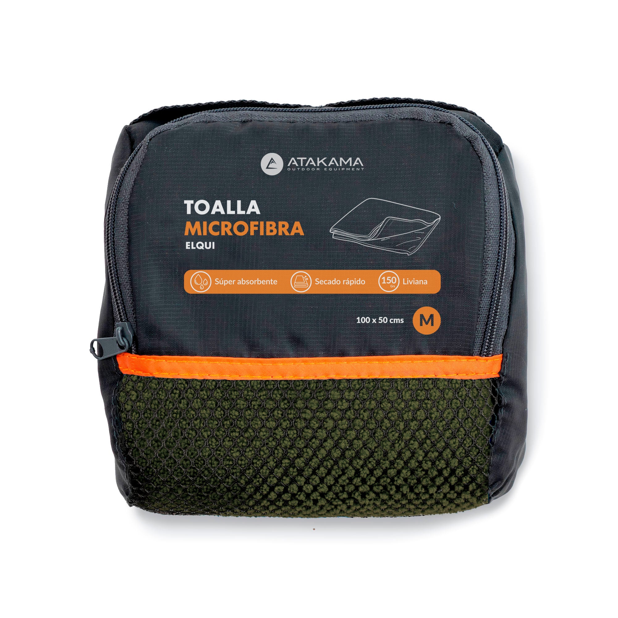 Toalla microfibra Elqui M Verde