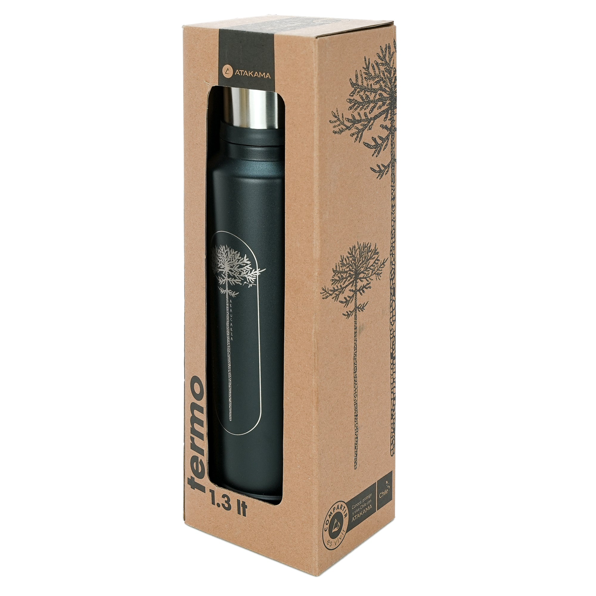 Termo araucaria 1,3 litros negro Atakama Outdoor