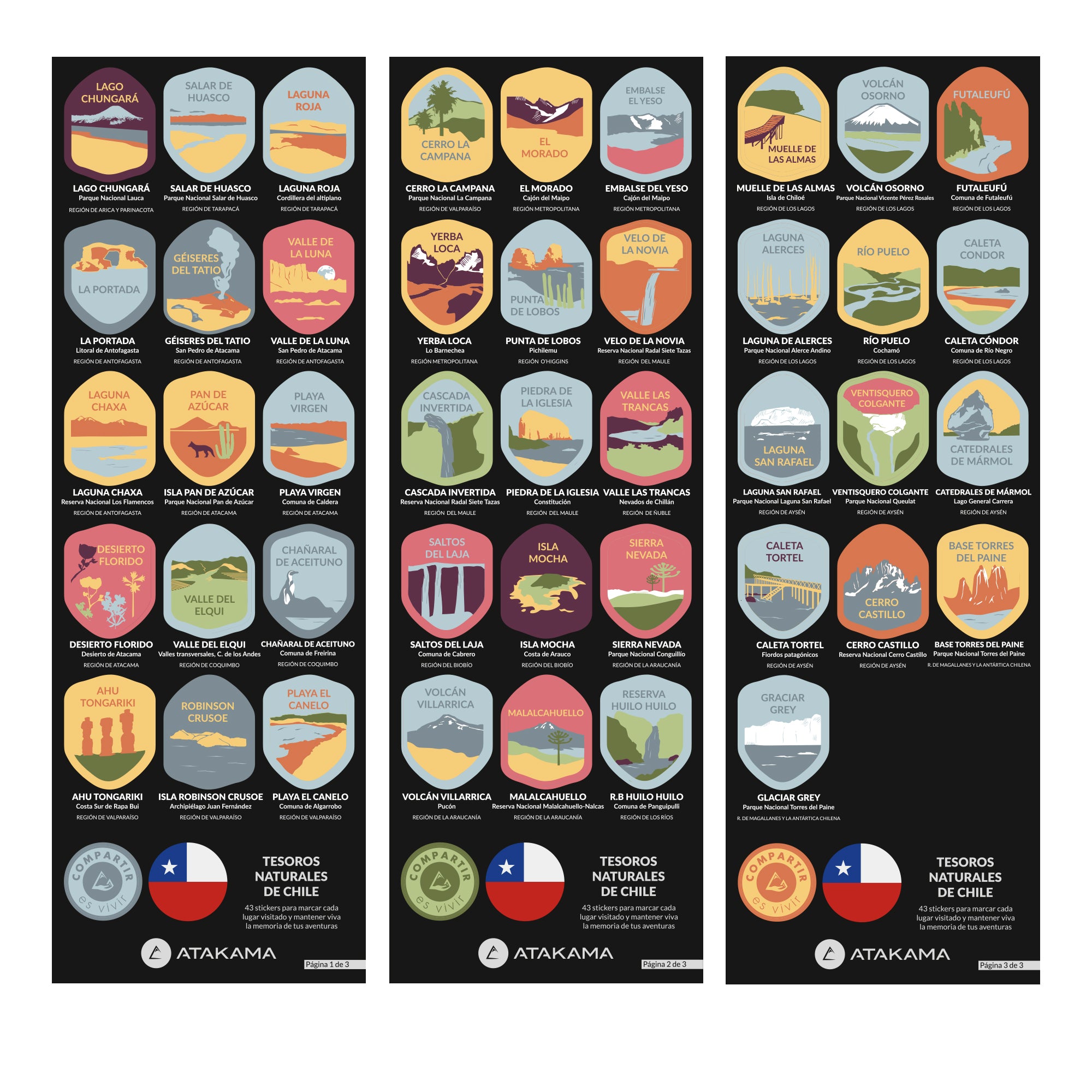 Botella térmica Tesoros de Chile 1 lt 🇨🇱