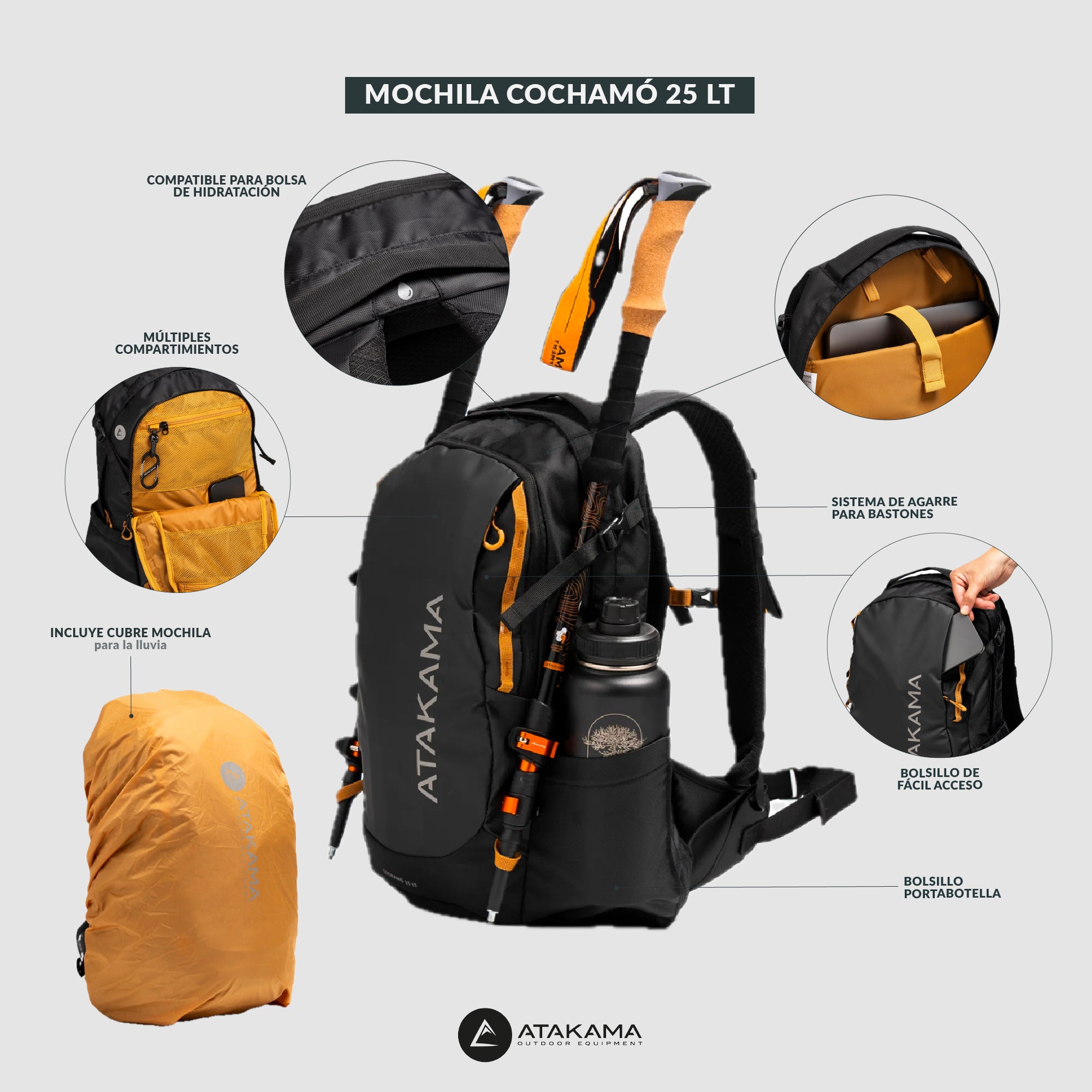 Mochila outdoor/urbana Cochamó 25 lt 2.0