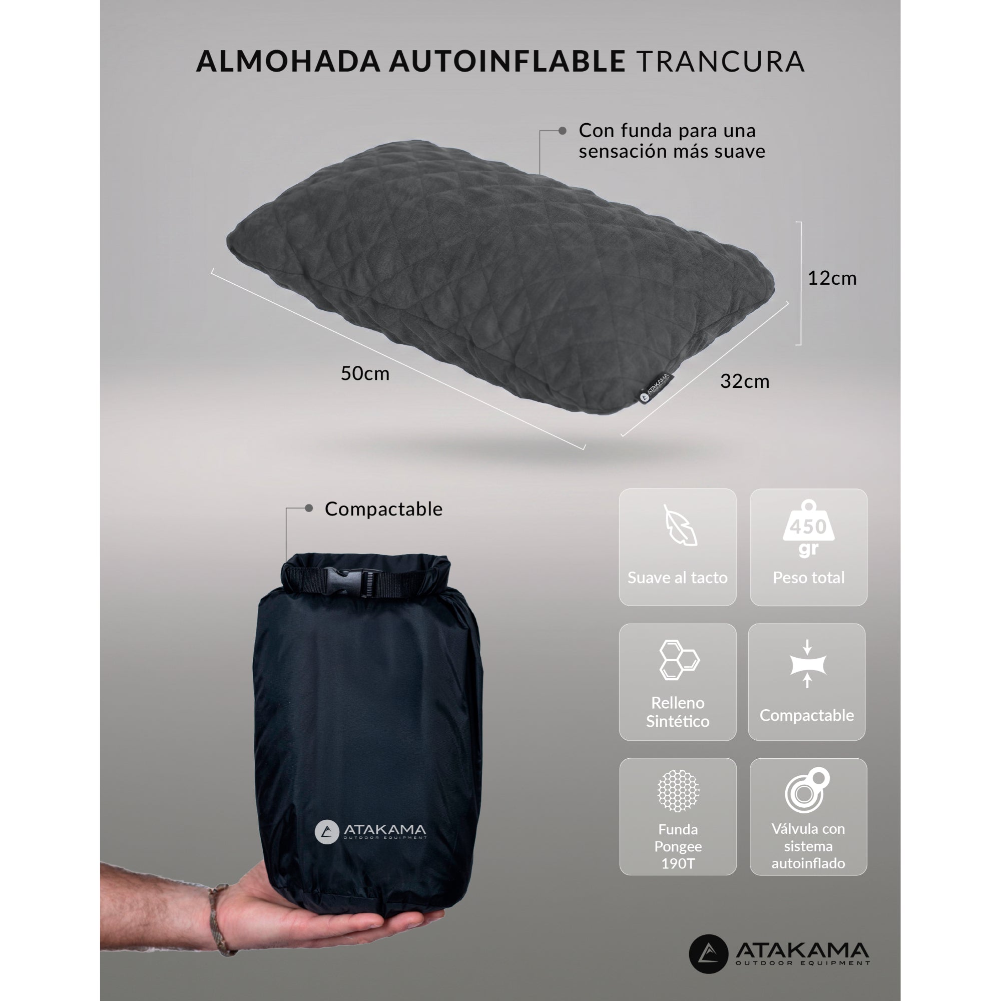 Almohada autoinflable Trancura