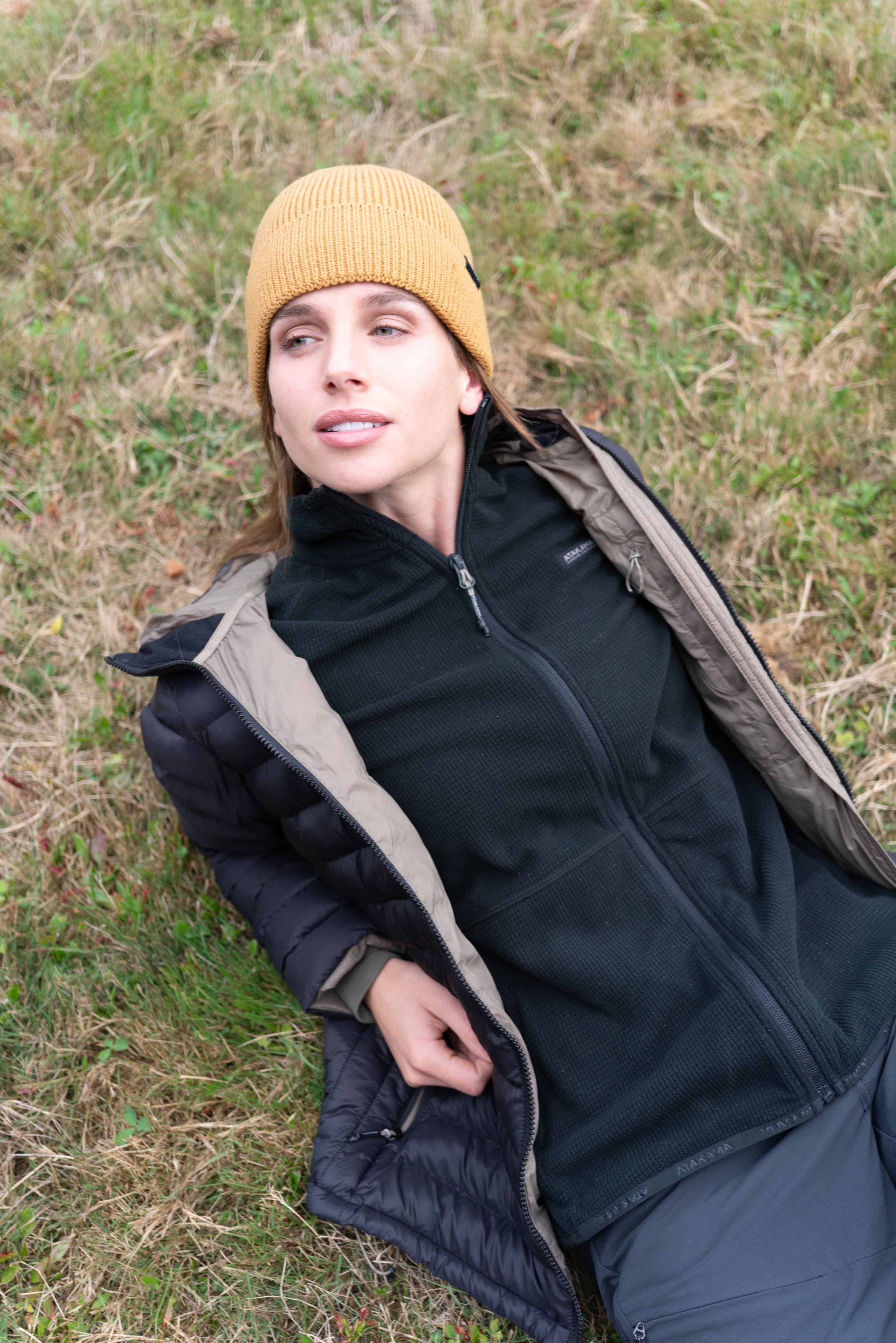 Polar Fleece Deportivo Terra Full Zip Mujer Negro