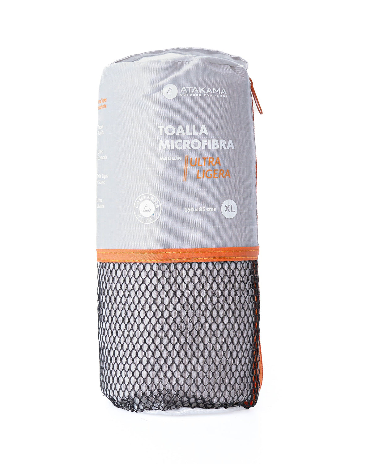 Toalla Microfibra Maullín XL Gris - Atakama Outdoor