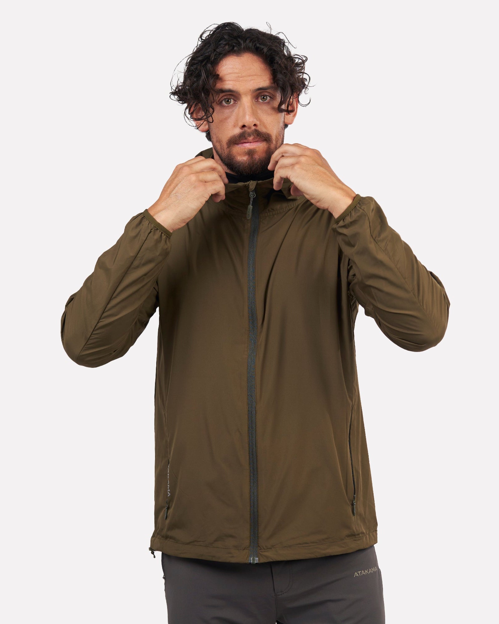 Chaqueta Cortaviento Ultraligero Hombre Declive Verde - Atakama Outdoor