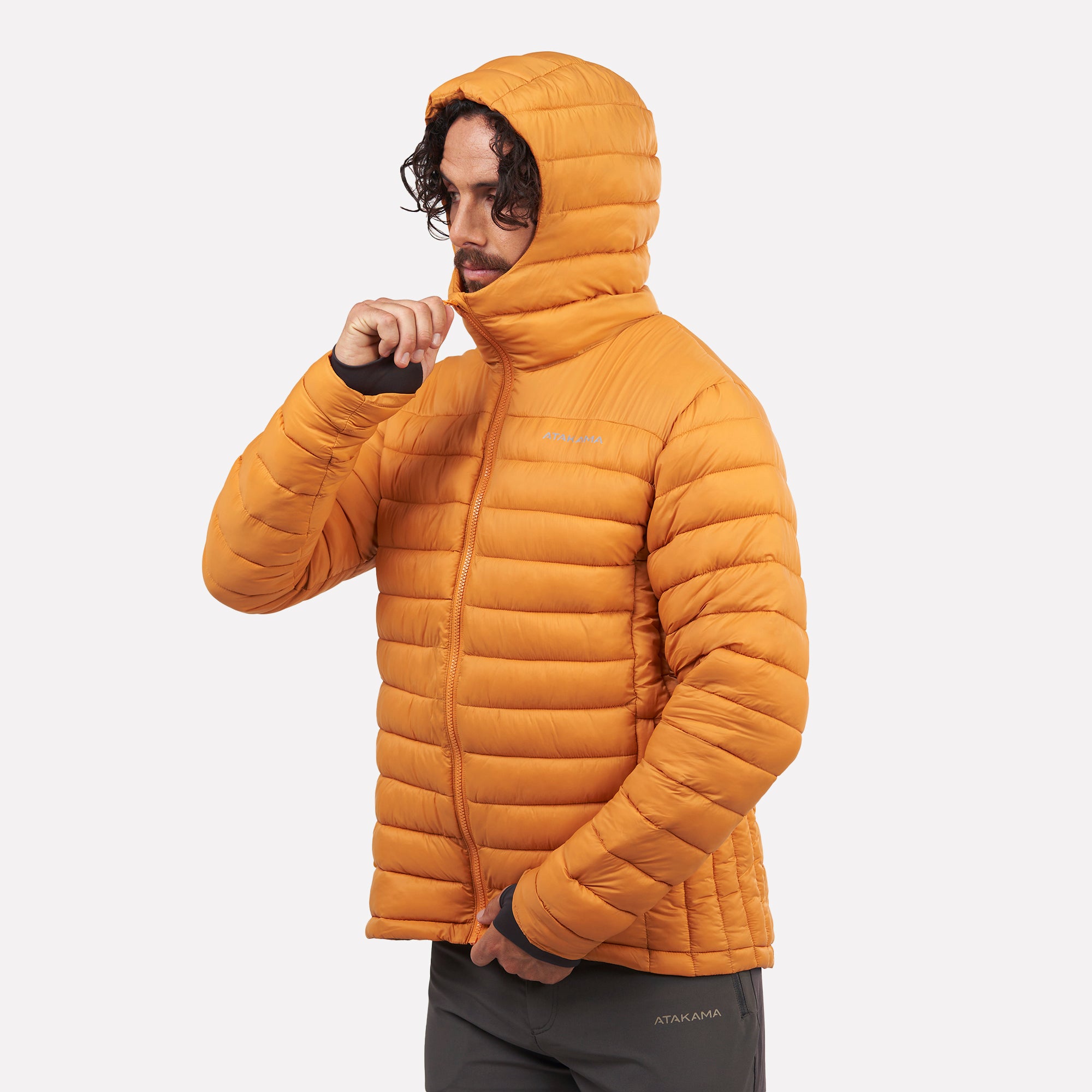 Chaqueta Parka térmica hombre hoodie Indómita Amarilla