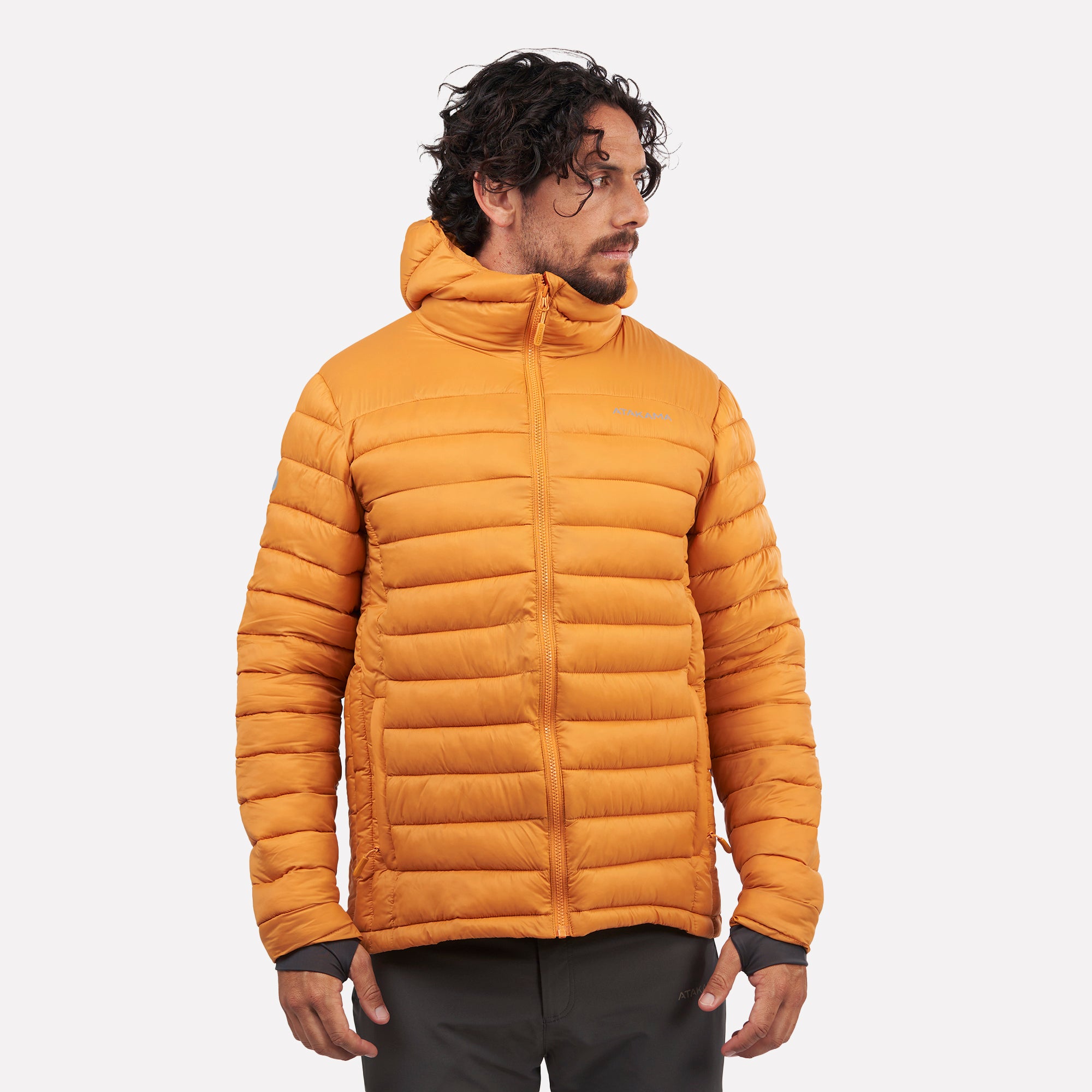 Chaqueta Parka térmica hombre hoodie Indómita Amarilla