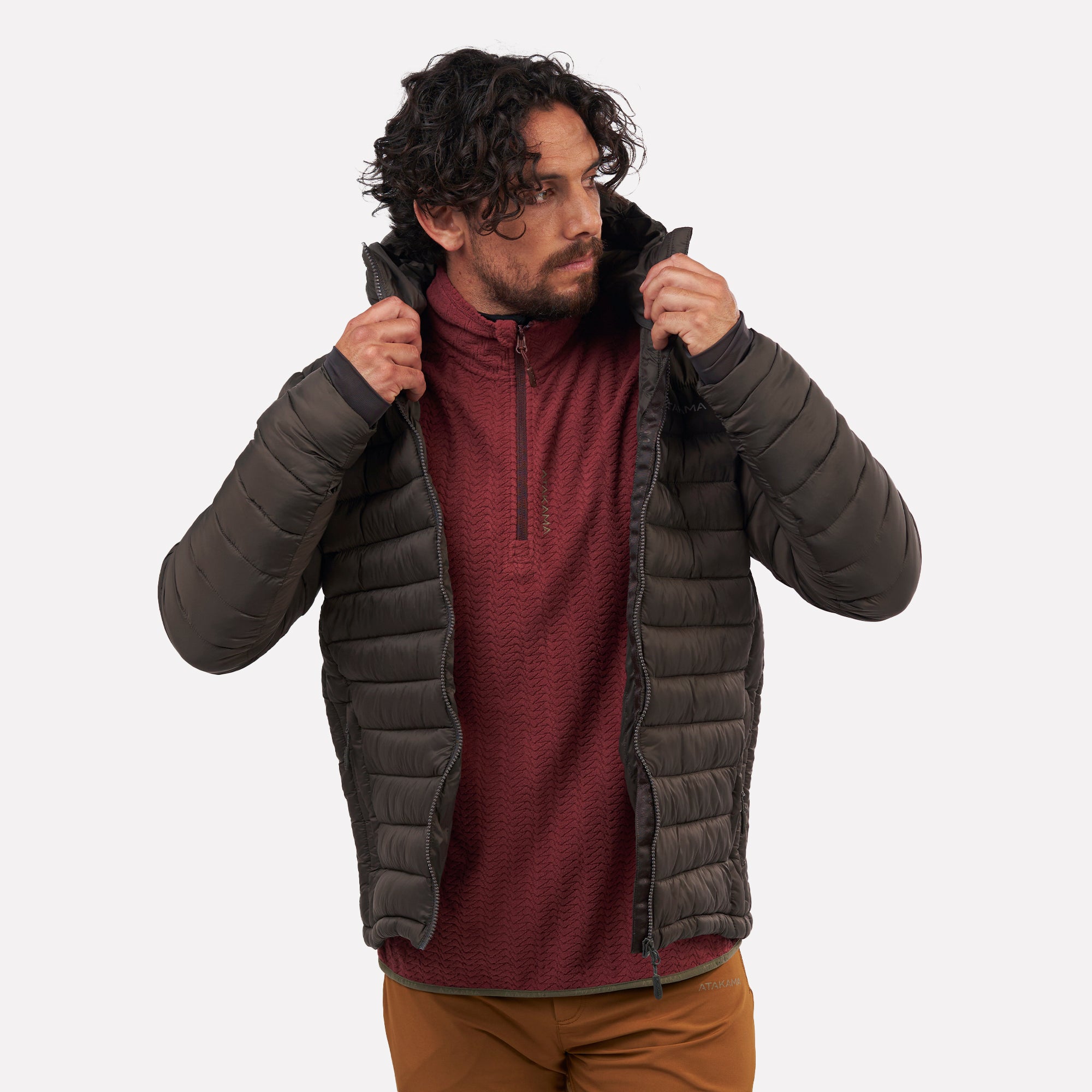 Chaqueta Parka térmica hombre hoodie Indómita Amarilla