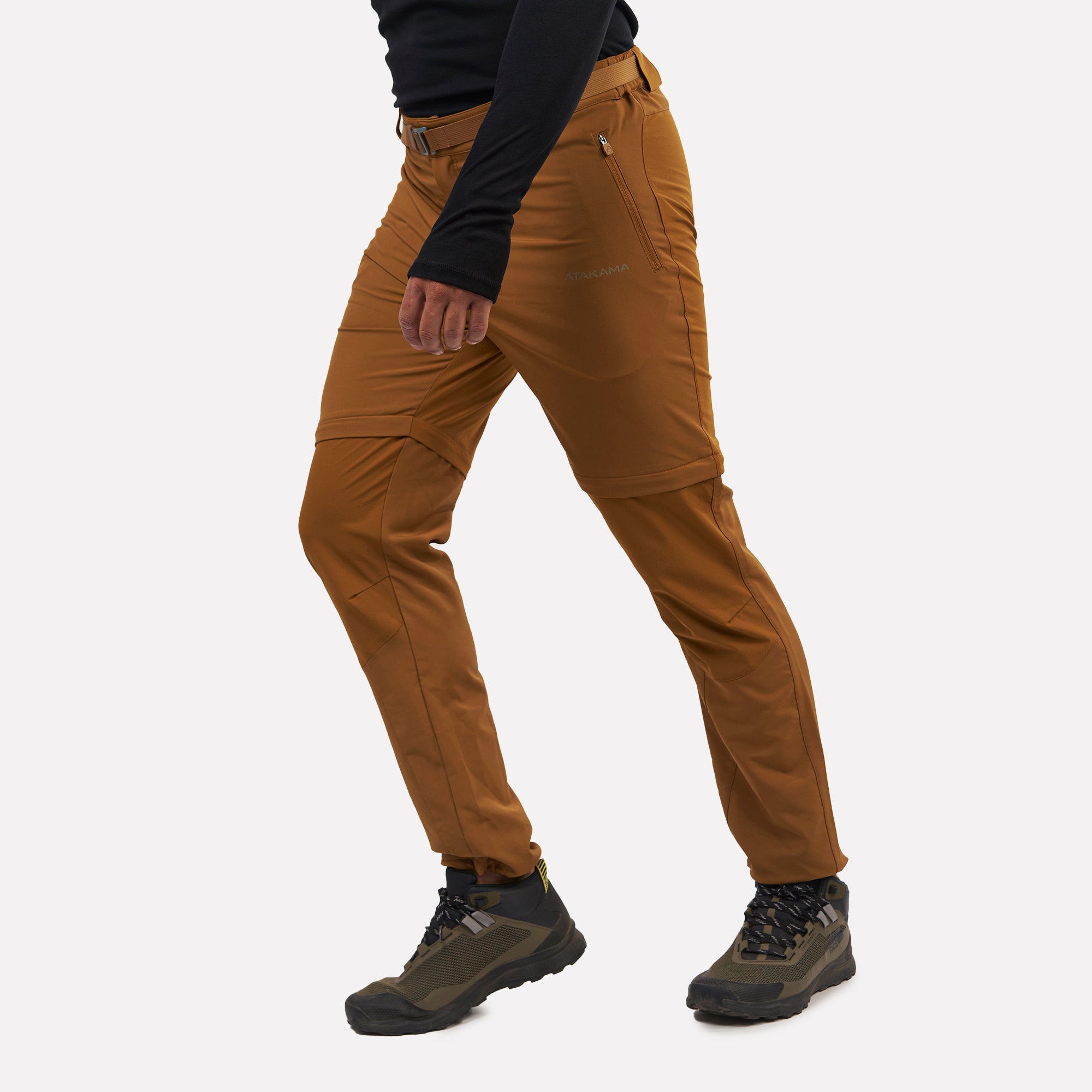 Pantalón de trekking desmontable Andino hombre Mostaza