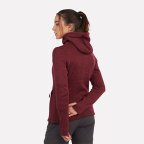 Polar tejido hoddie Full-Zip mujer Tundra jaspeado