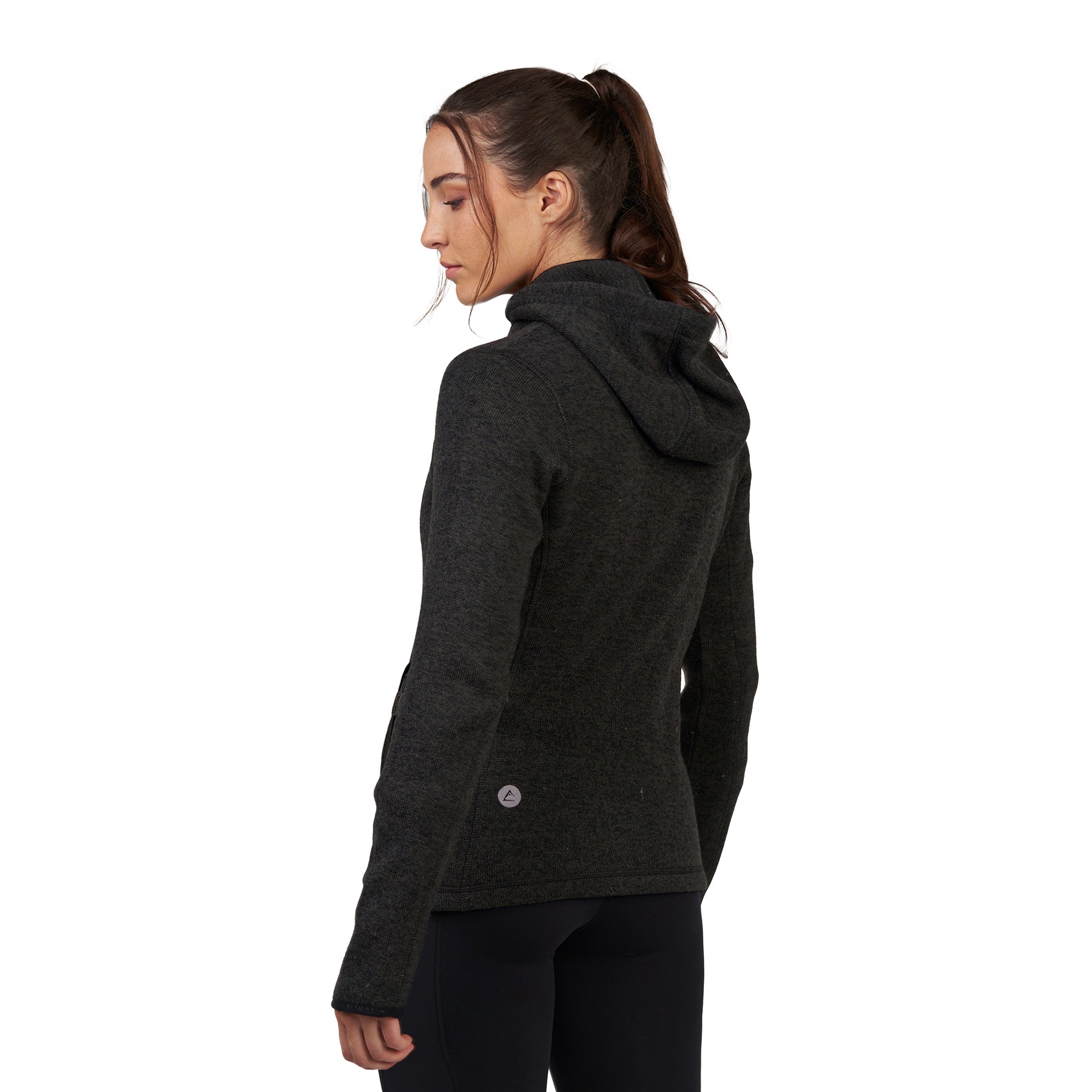 Polar tejido hoddie Full-Zip mujer Tundra jaspeado