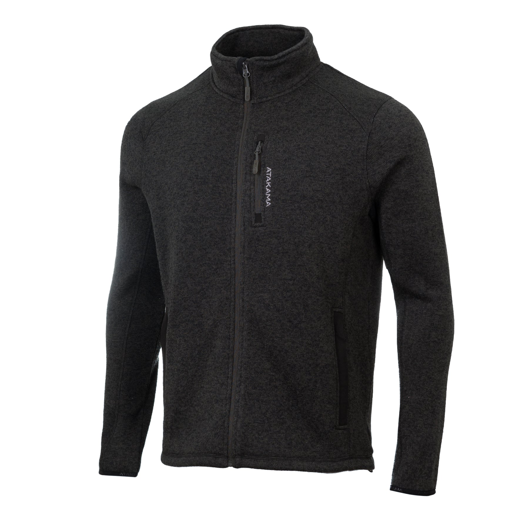 Polar tejido Full-Zip Hombre Tundra jaspeado