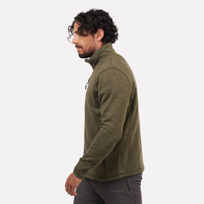 Polar tejido Full-Zip Hombre Tundra jaspeado