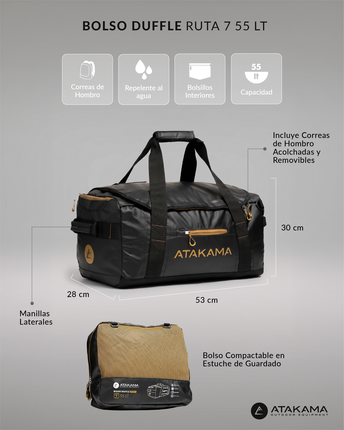 Bolso Duffle Ruta 7 55 lt
