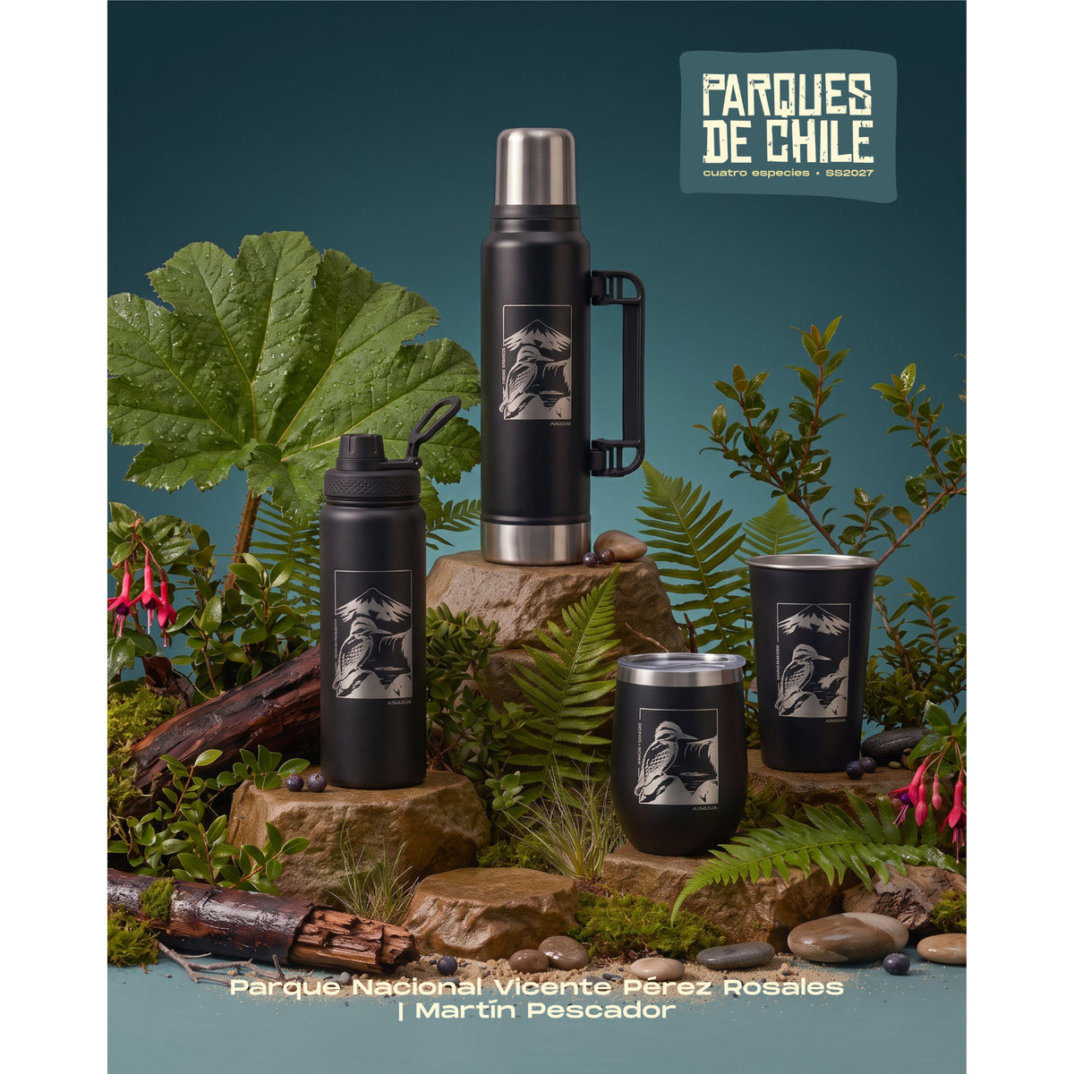 Botella Térmica Martín Pescador 690Ml Negro
