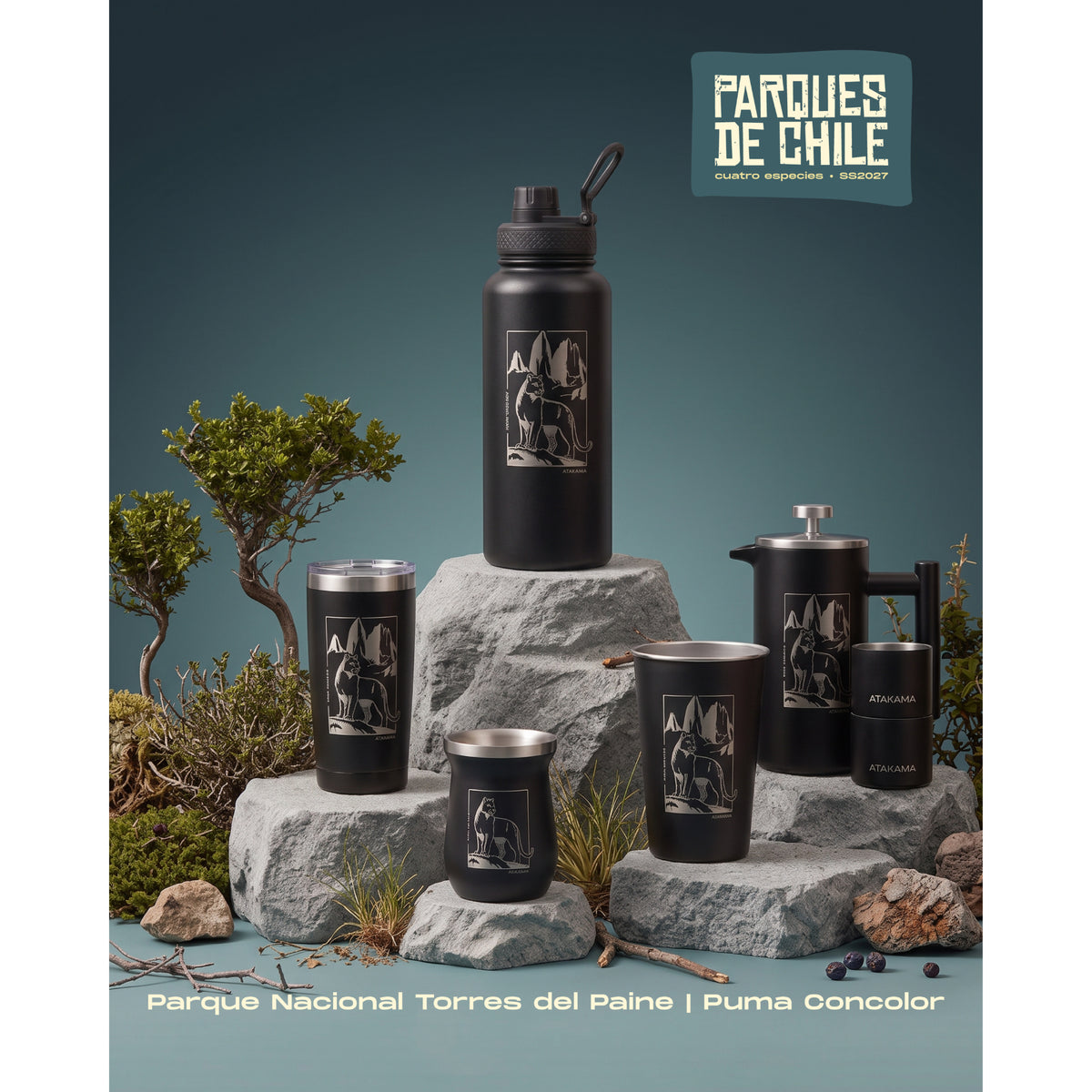 Botella Térmica Puma Torres 1Lt Negro