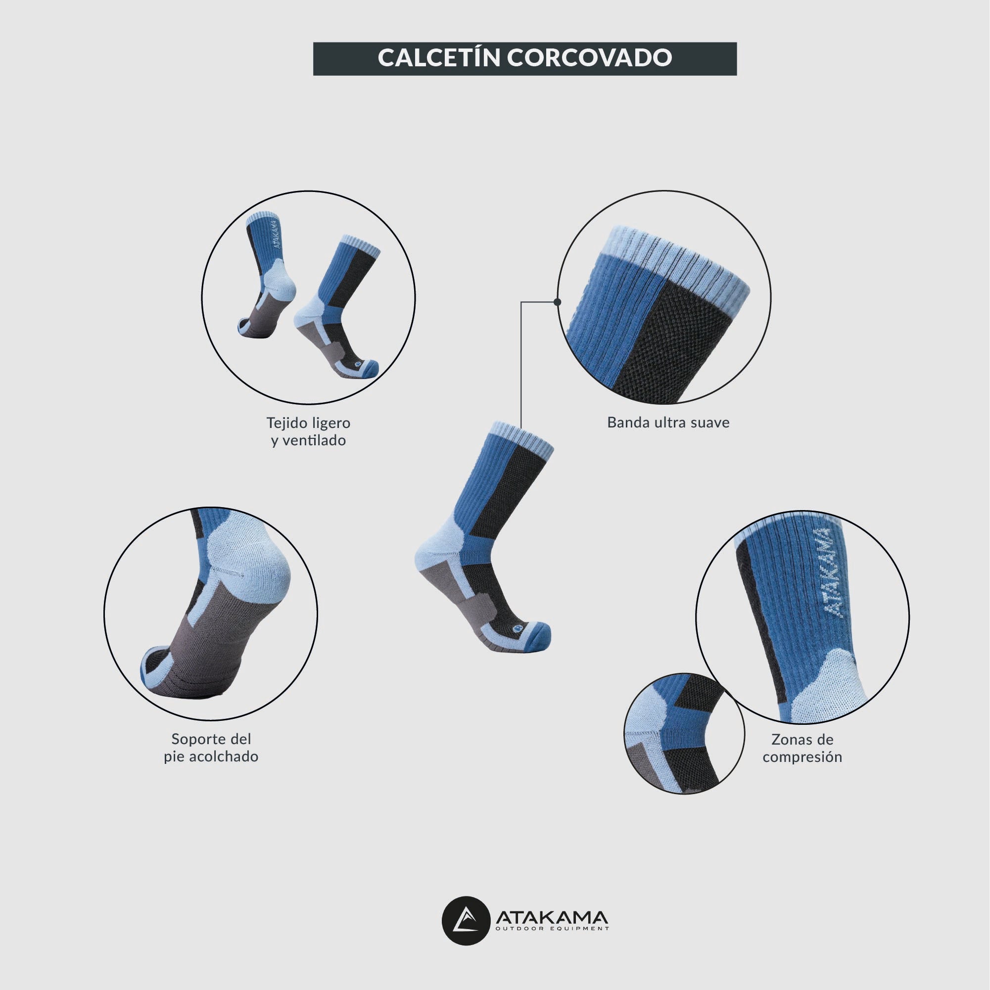 Calcetines Deportivo Unisex Coolmax Corcovado