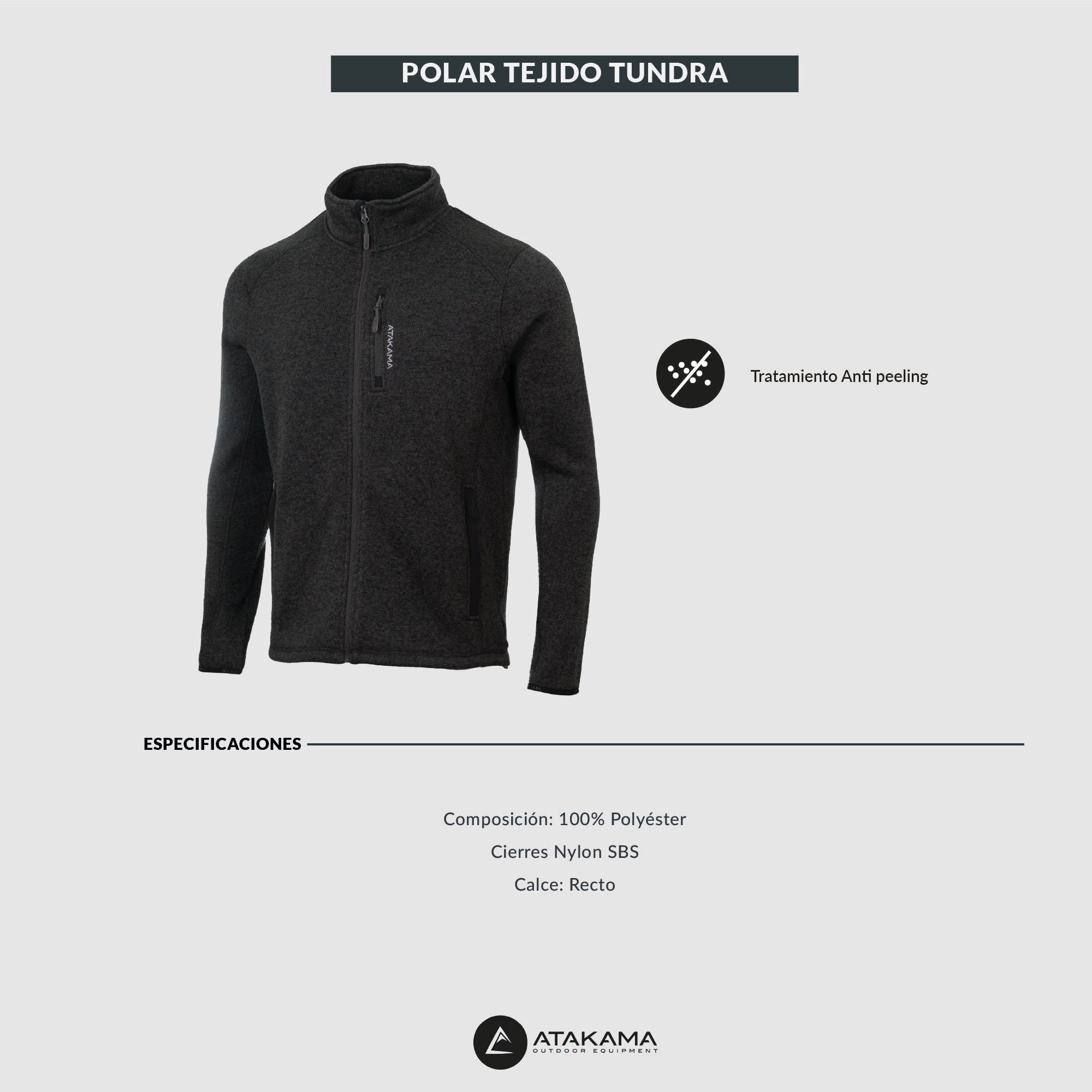 Polar tejido Full-Zip Hombre Tundra jaspeado Verde