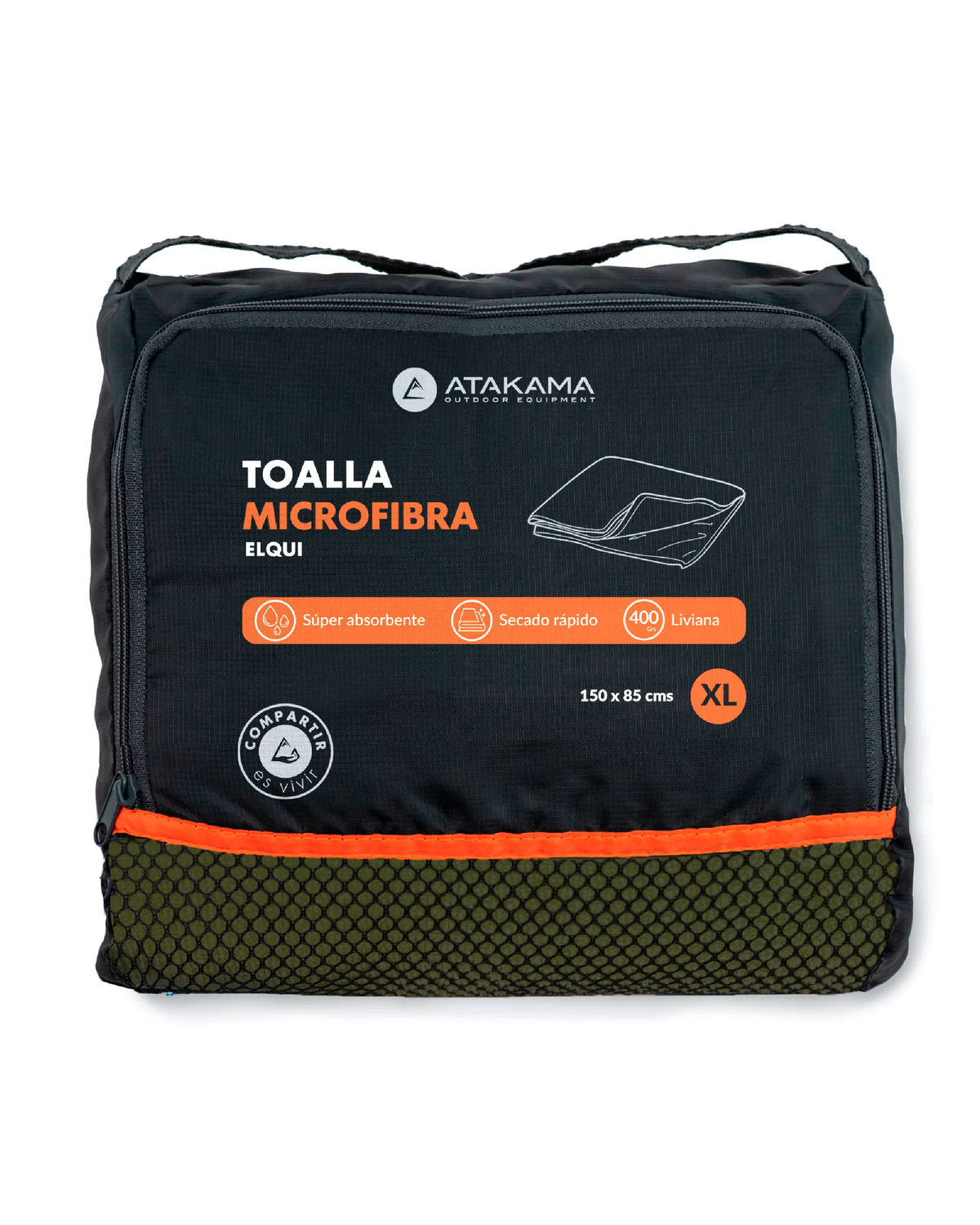 Toalla microfibra Elqui XL Verde