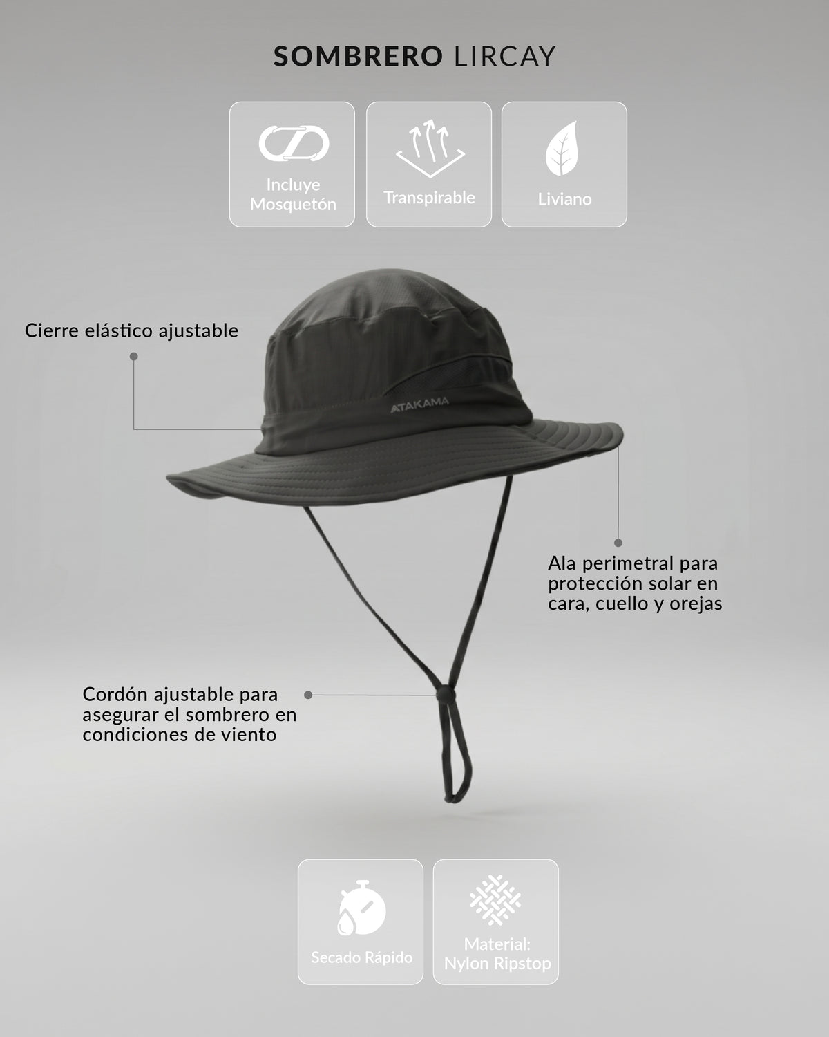 Sombrero Lircay Gris