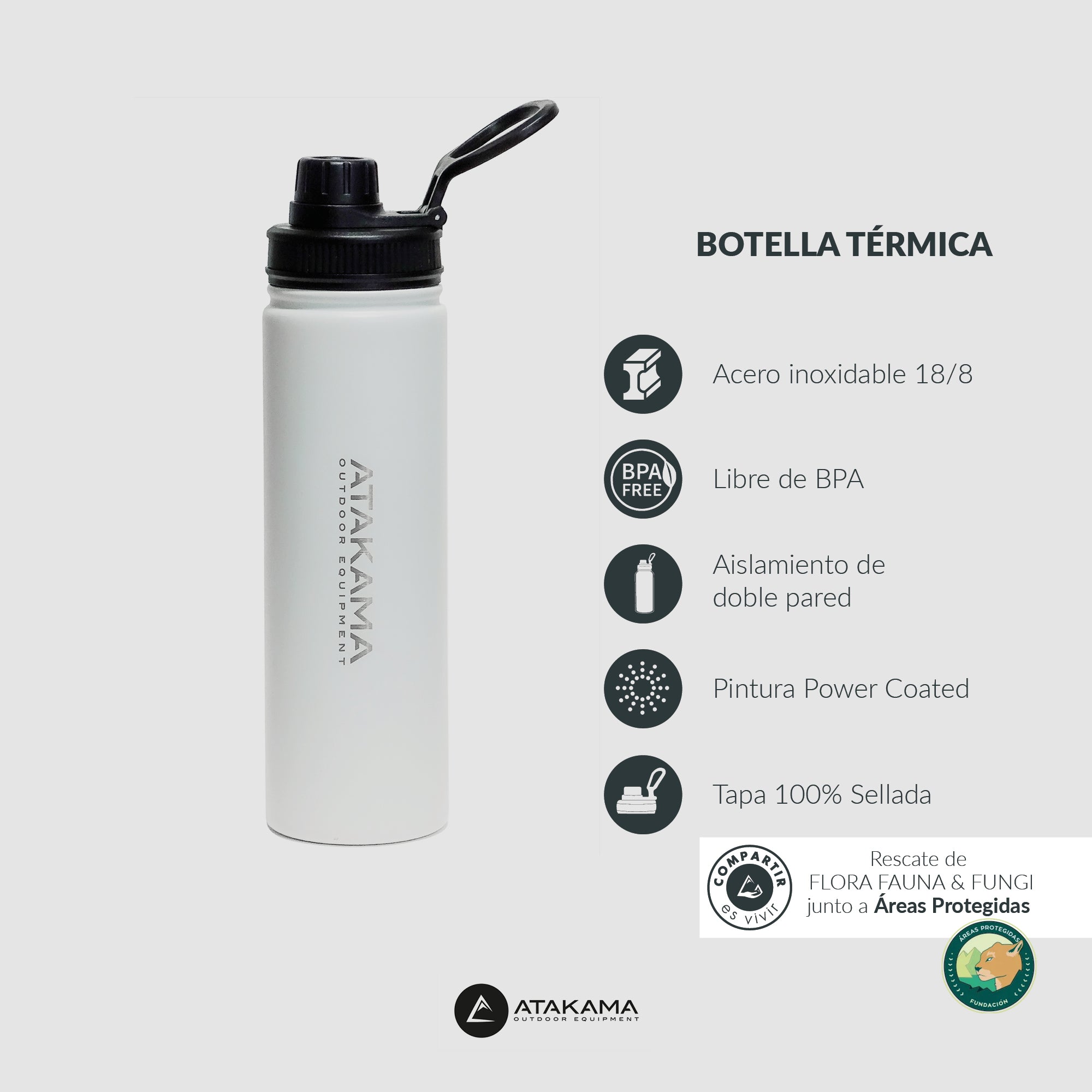Botella térmica 690 ml Blanco