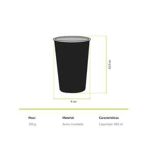 Set de 4 vasos Fauna chilena 480 ml