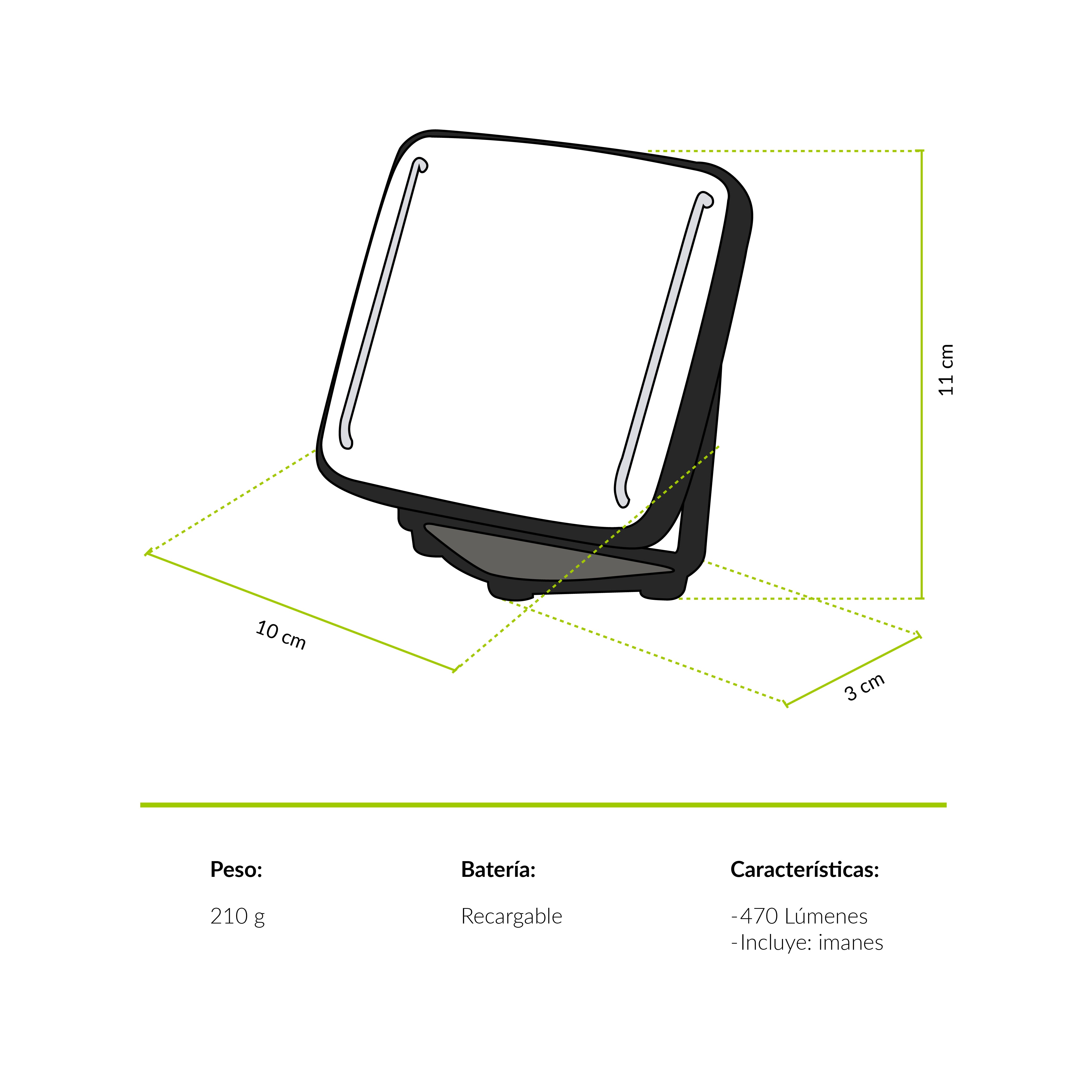 Foco outdoor Tololo 470 lm camping/trekking