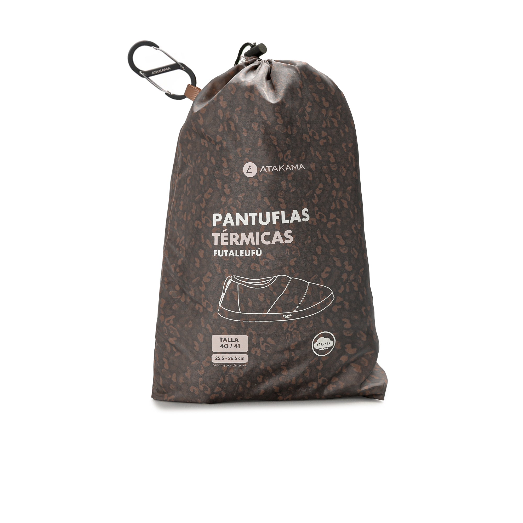 Pantuflas térmicas Futaleufú Nu-B Foam Animal Print Cafe