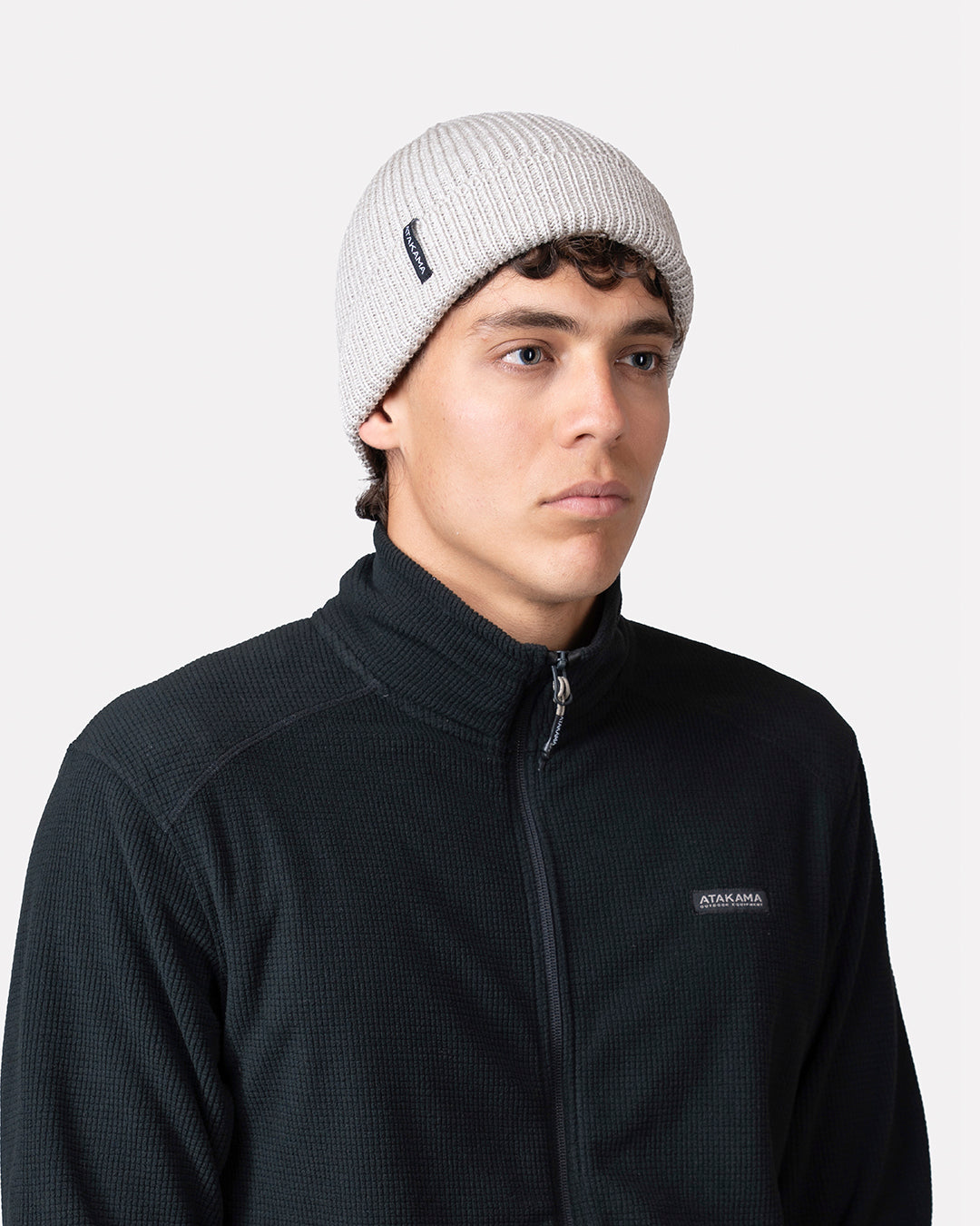 Gorro Beanie Trancura Lana Merino Beige