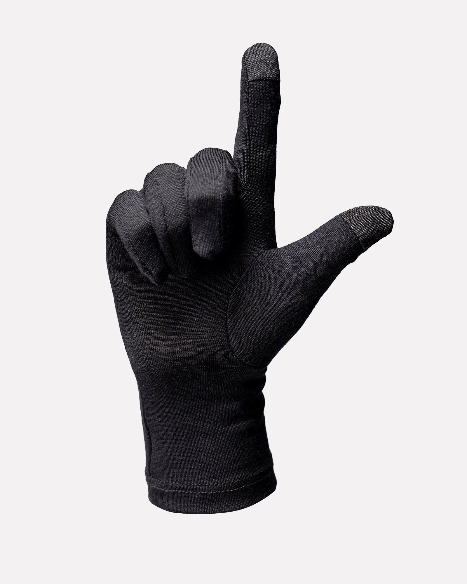 Guante Primera Capa Serrano Lana Merino Negro