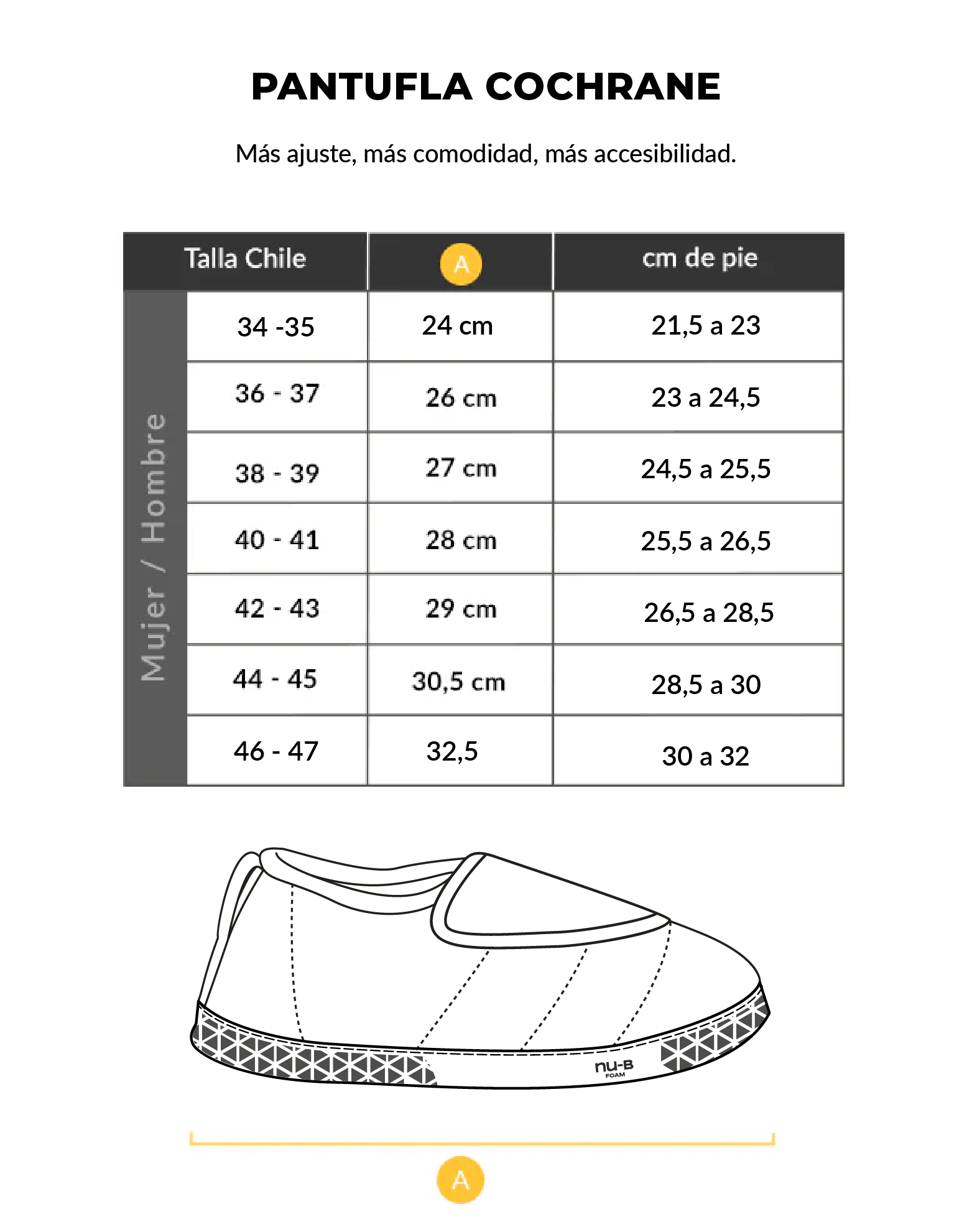 Pantufla térmica Cochrane FLEX Velcro Nu-B Foam Negro