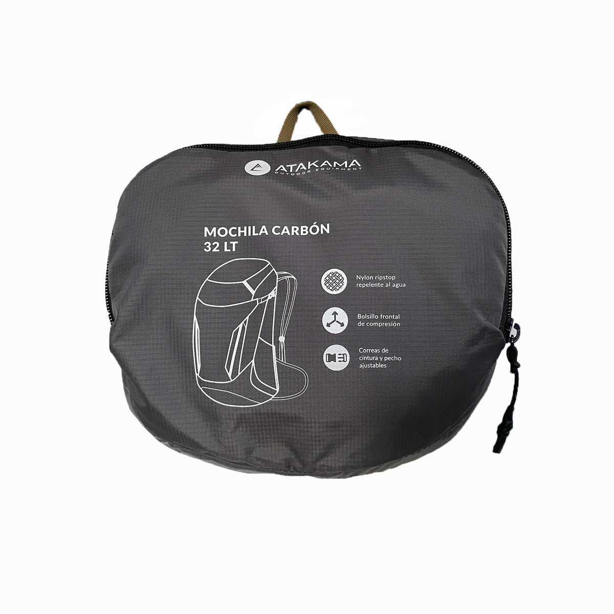 Mochila plegable Carbón 32 lt