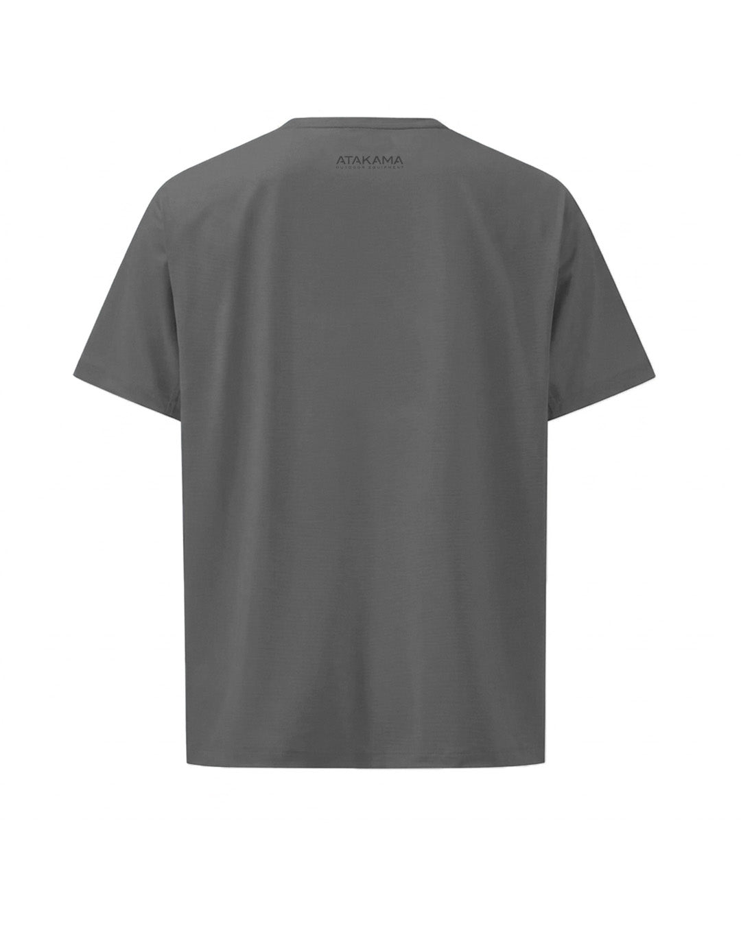 Polera Algodón Manga Corta Cuernos del Paine Perfil Gris