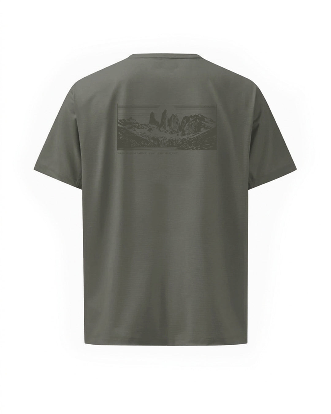 Polera Algodón Manga Corta Torres del Paine Verde