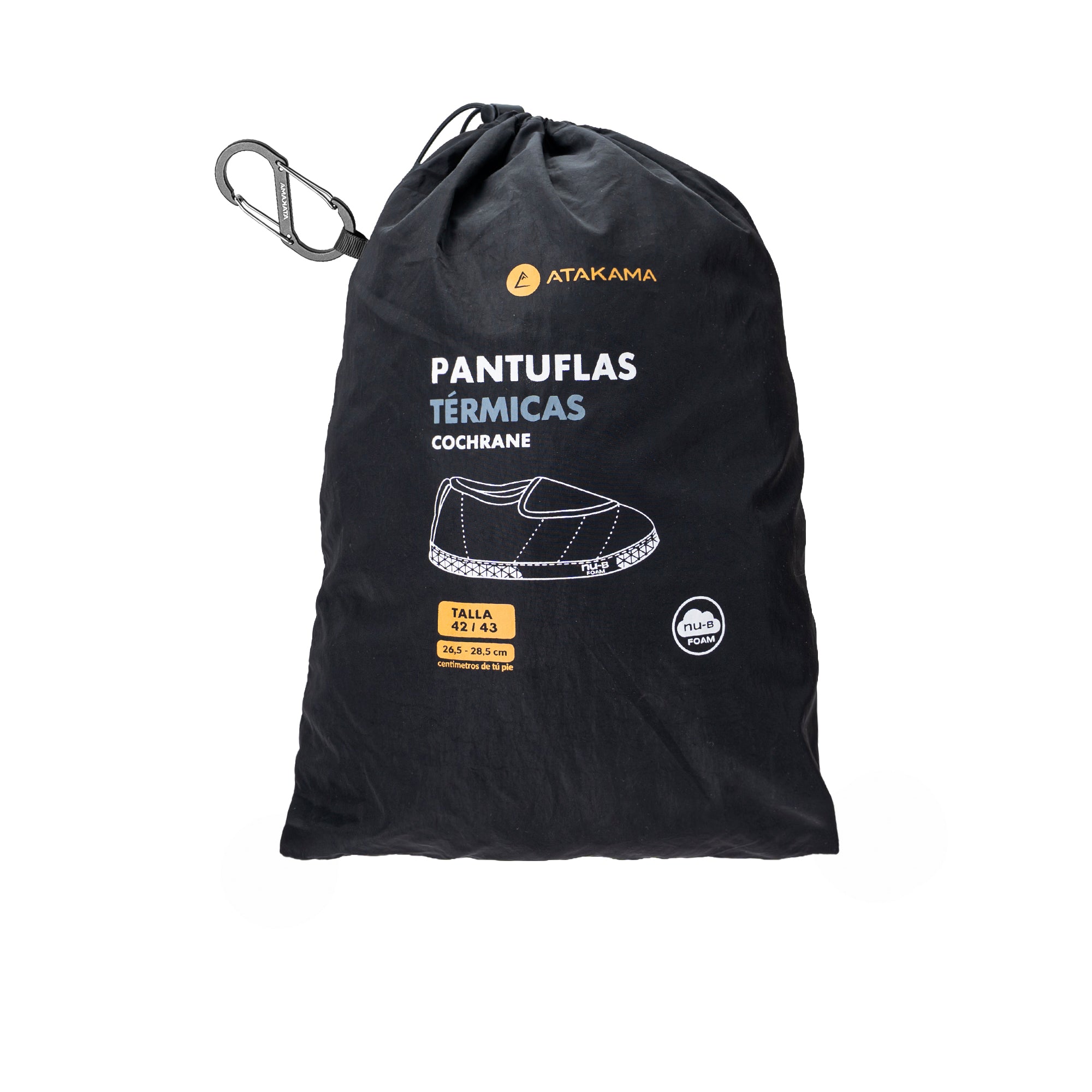 Pantufla térmica Cochrane FLEX Velcro Nu-B Foam Negro