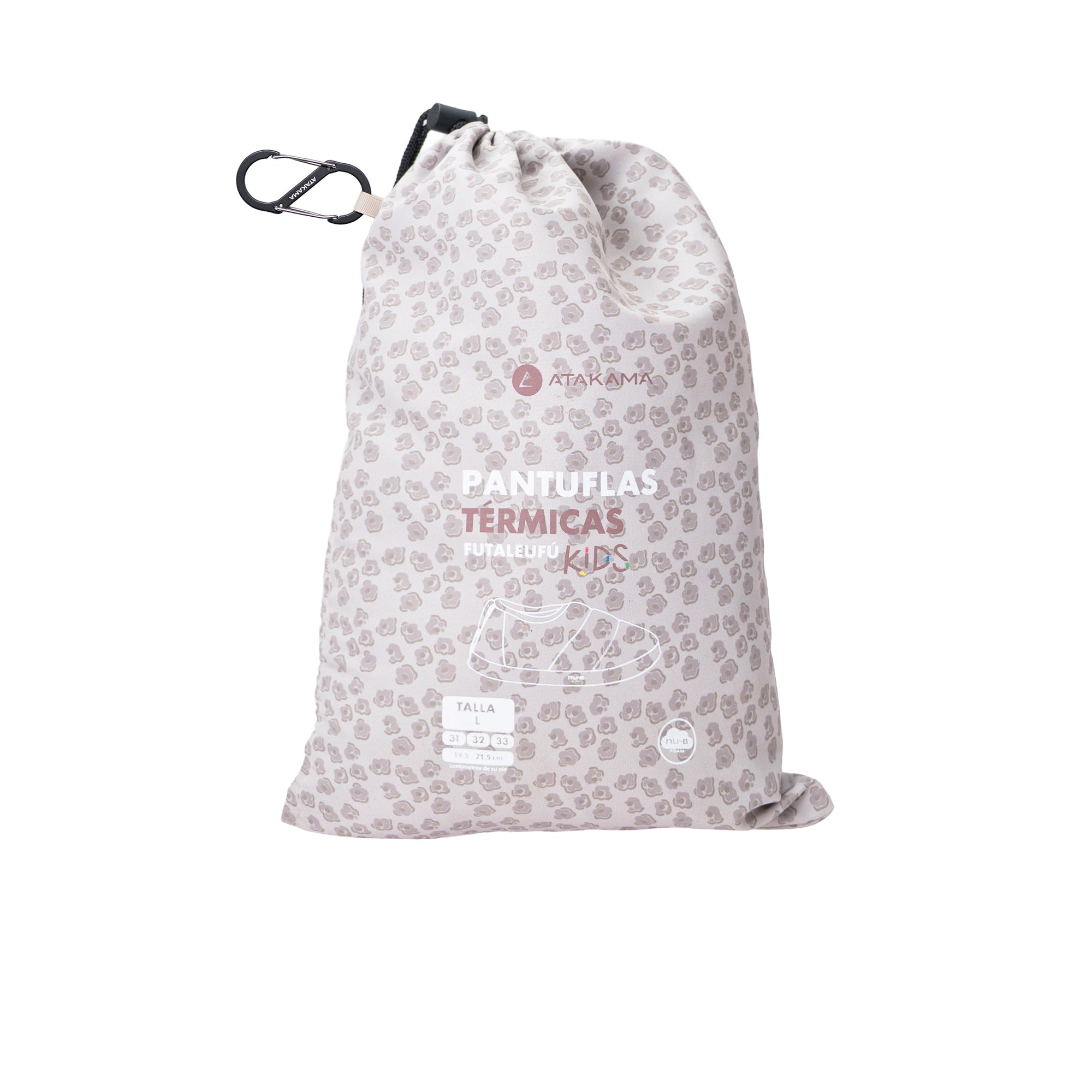 Pantuflas térmicas Futaleufú Kids Nu-B Foam Beige Animal Print