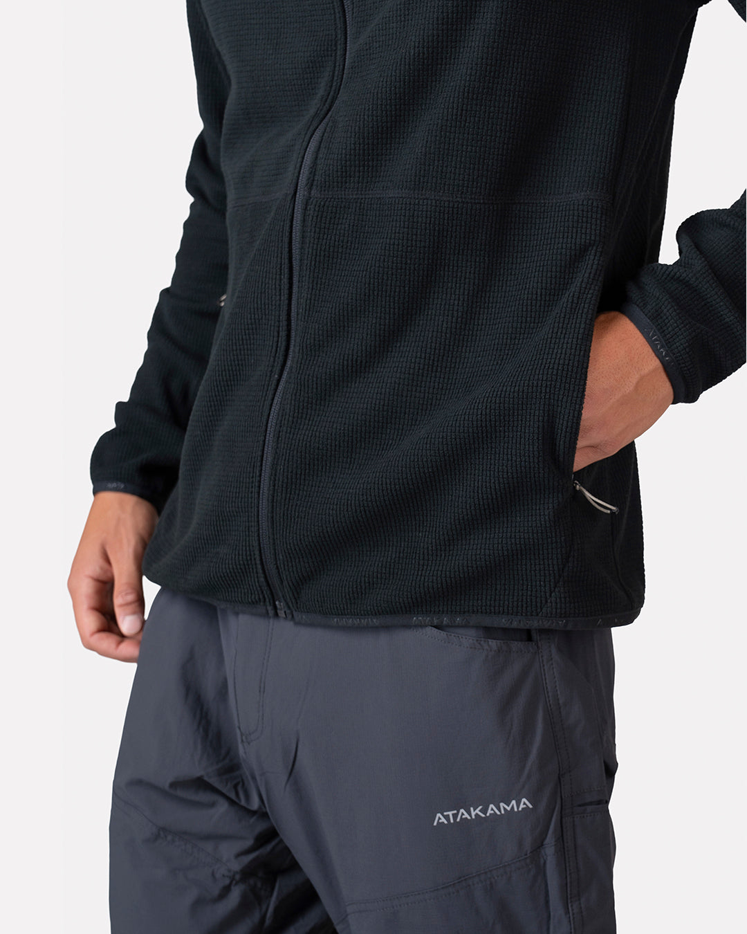 Polar Fleece Deportivo Terra Full Zip Hombre Negro