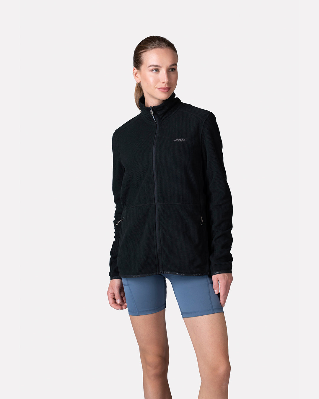 Polar Fleece Deportivo Terra Full Zip Mujer Negro